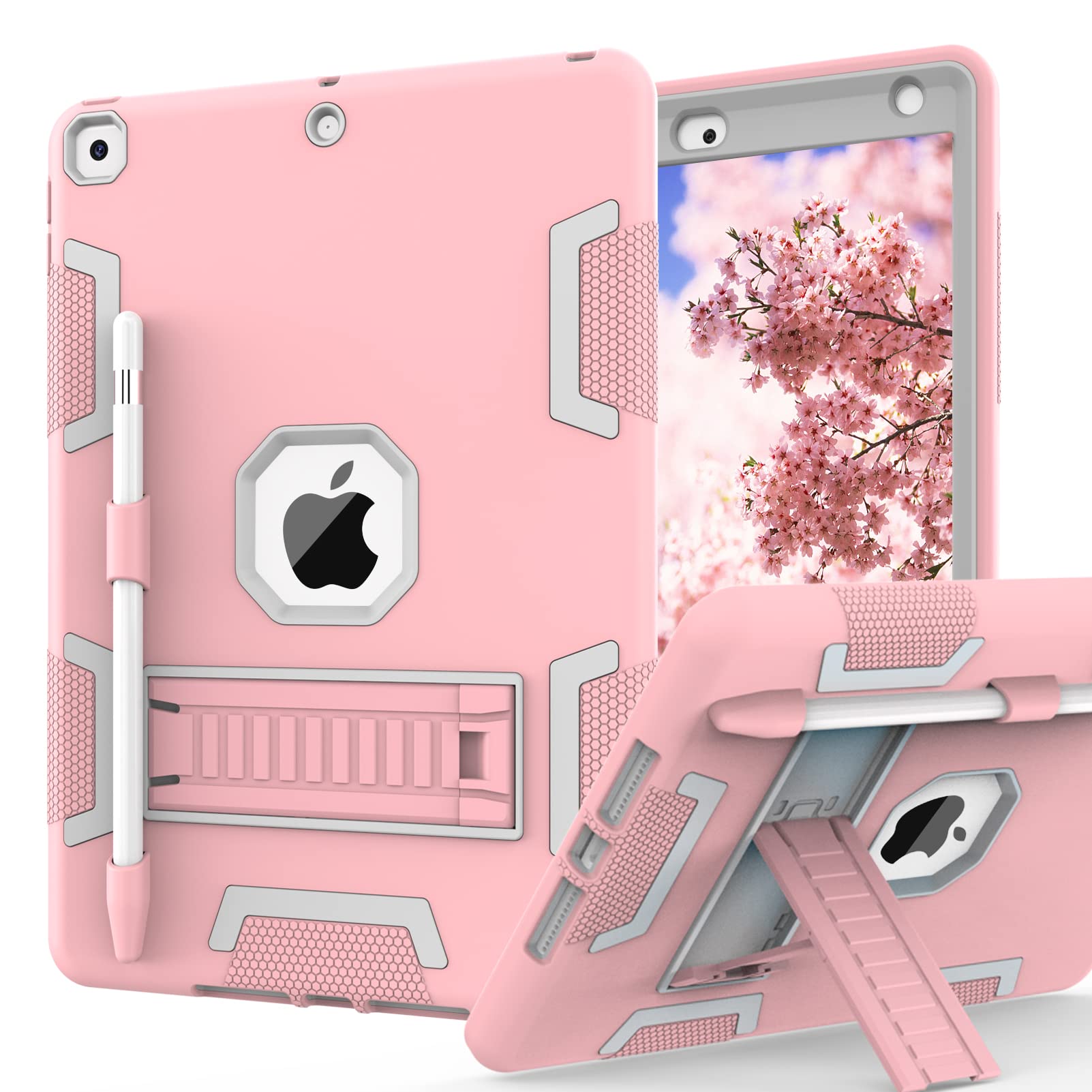 Ccmao Case For Ipad 9Th Generation, Ipad 8Th/7Th Gen Case, Ipad 10.2 2021/2020/2019 Case With Kickstand & Pen Holder, Hybrid Hea