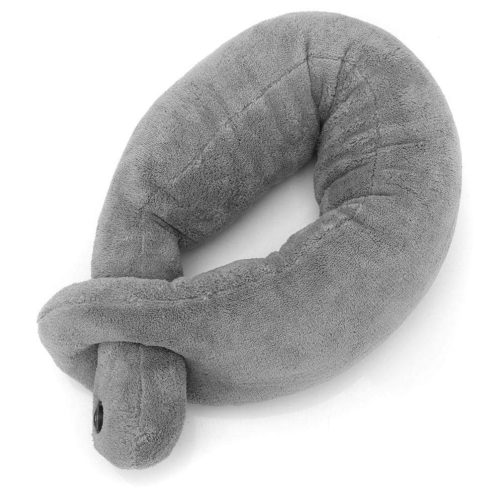 Yiyuevi Vibrating Massaging Neck Pillow, Cotton Massage Cushion Relieve Stress For Office (Grey)