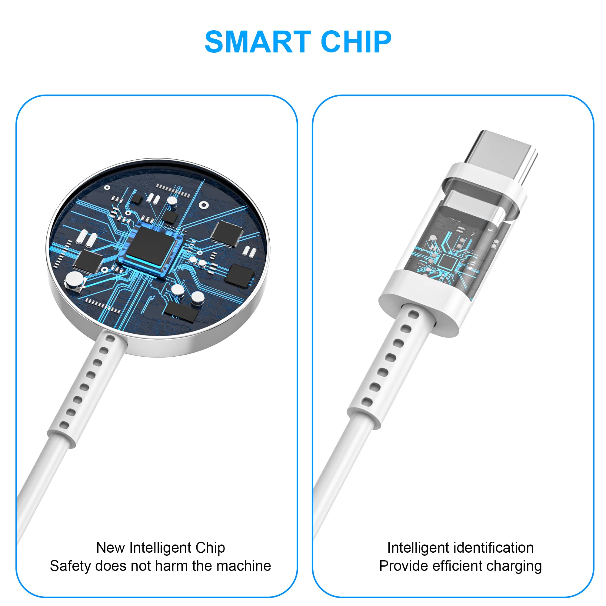 Apple Watch Fast Smart Iwatch Charger 3Ft Magnetic Charging Cable With Usb C Wall Charger For Ultra2/Ultra/Series 9/8/7/Se/6/5/4