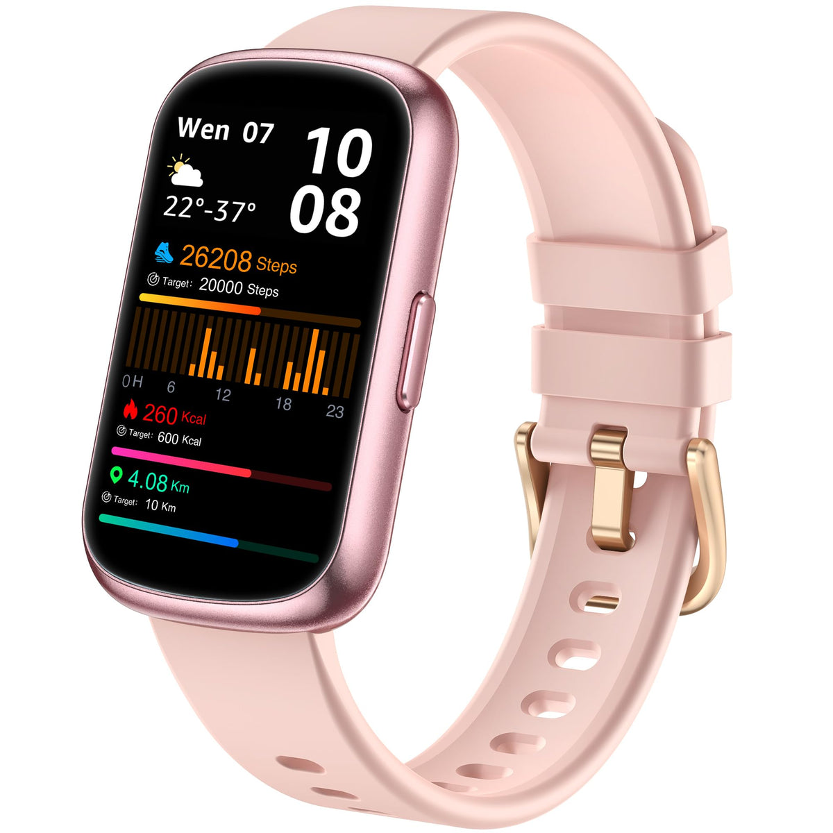 Health Fitness Tracker, Smart Watches For Women Men With 24/7 Heart Rate/Blood Pressure/Blood Oxygen Monitor, Sleep Tracker, Cal