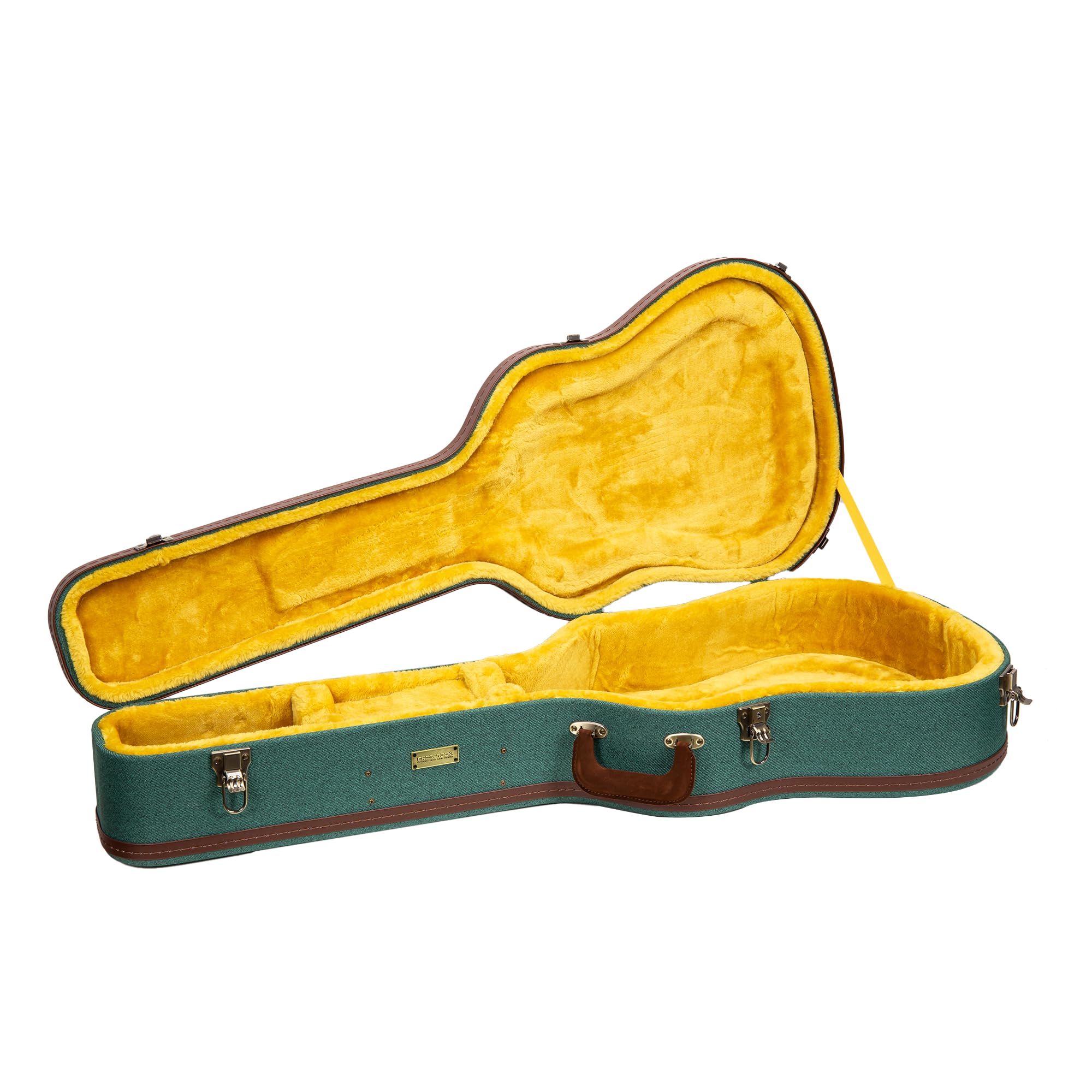 Crossrock Master Series Acoustic Guitar Case For Martin D-28 / Grand Auditorium | Malachite Blue Eco Tweed Fabric, Re-Engineered