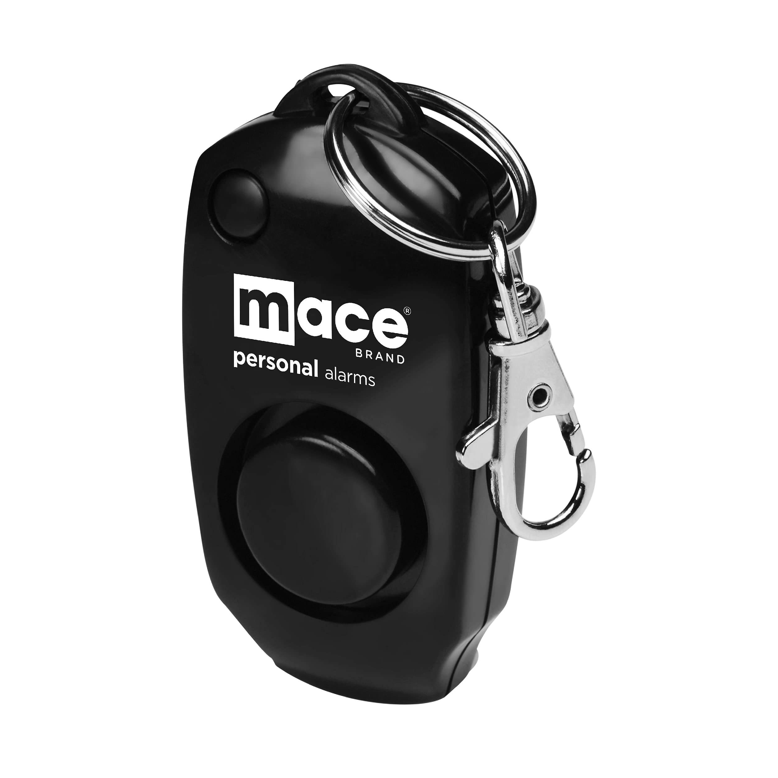 Mace Brand Personal Alarm with Bag or Key Ring Clip, Portable Alarm for Self-Defense That Emits Powerful 130dB, Available in Bla