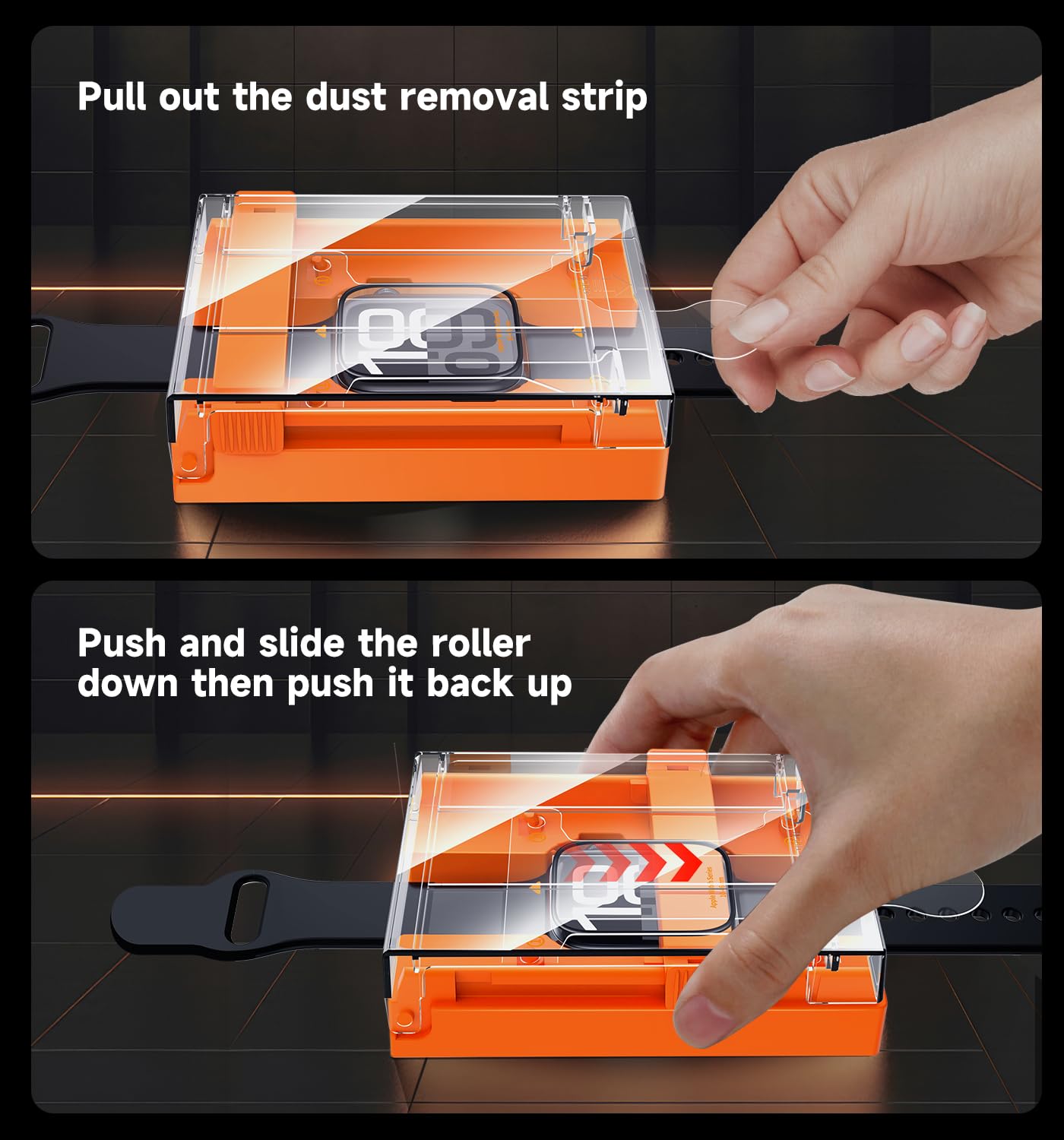 Magic John 2 Pack For Apple Watch Series 10 46Mm(2024) Screen Protector, [Automatic Align Tech] Self Healing Flexible Tpu Film,