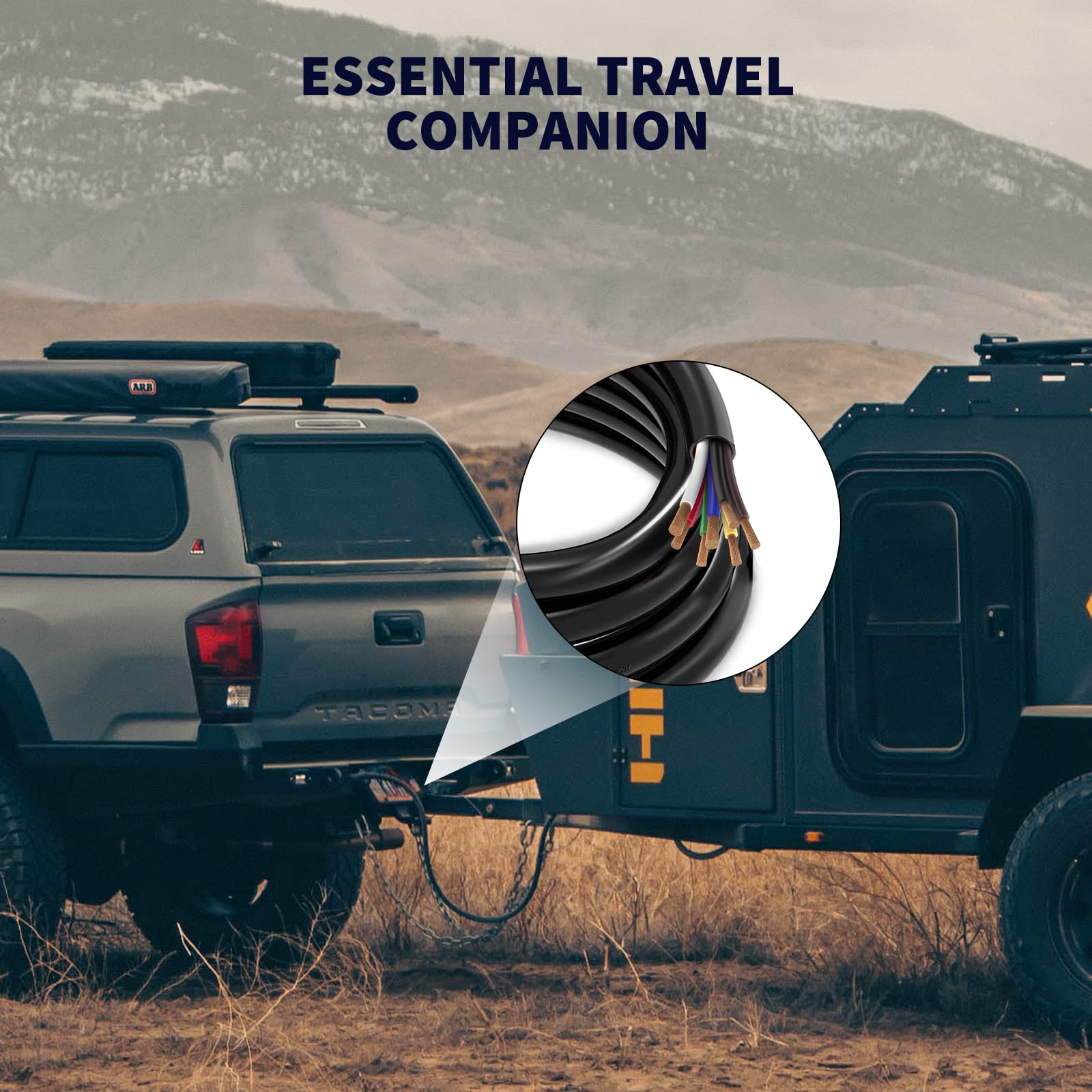 Firmerst 7 Way Trailer Wire Pure Copper 2 12 Gauge And 5 14 Gauge 30 Feet