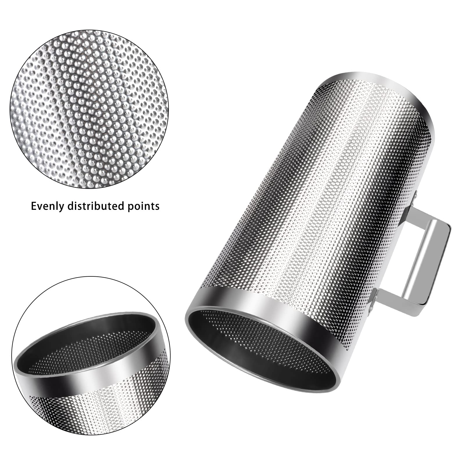 Eastrock Guiro Instrument Stainless Steel Guiro Set 3''8'' & 6''12'' Latin Percussion Instrument With 2 Scrapers Professional Gu