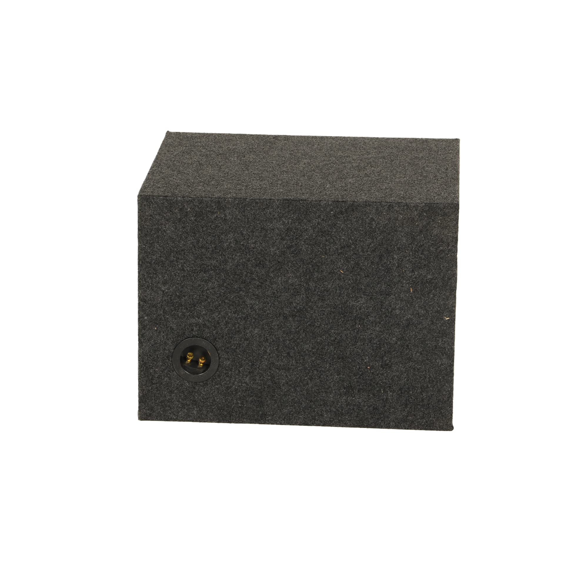 Q Power 10 Inch Single Vented Car Subwoofer Enclosure Box QHD110V Charcoal Gray MDF