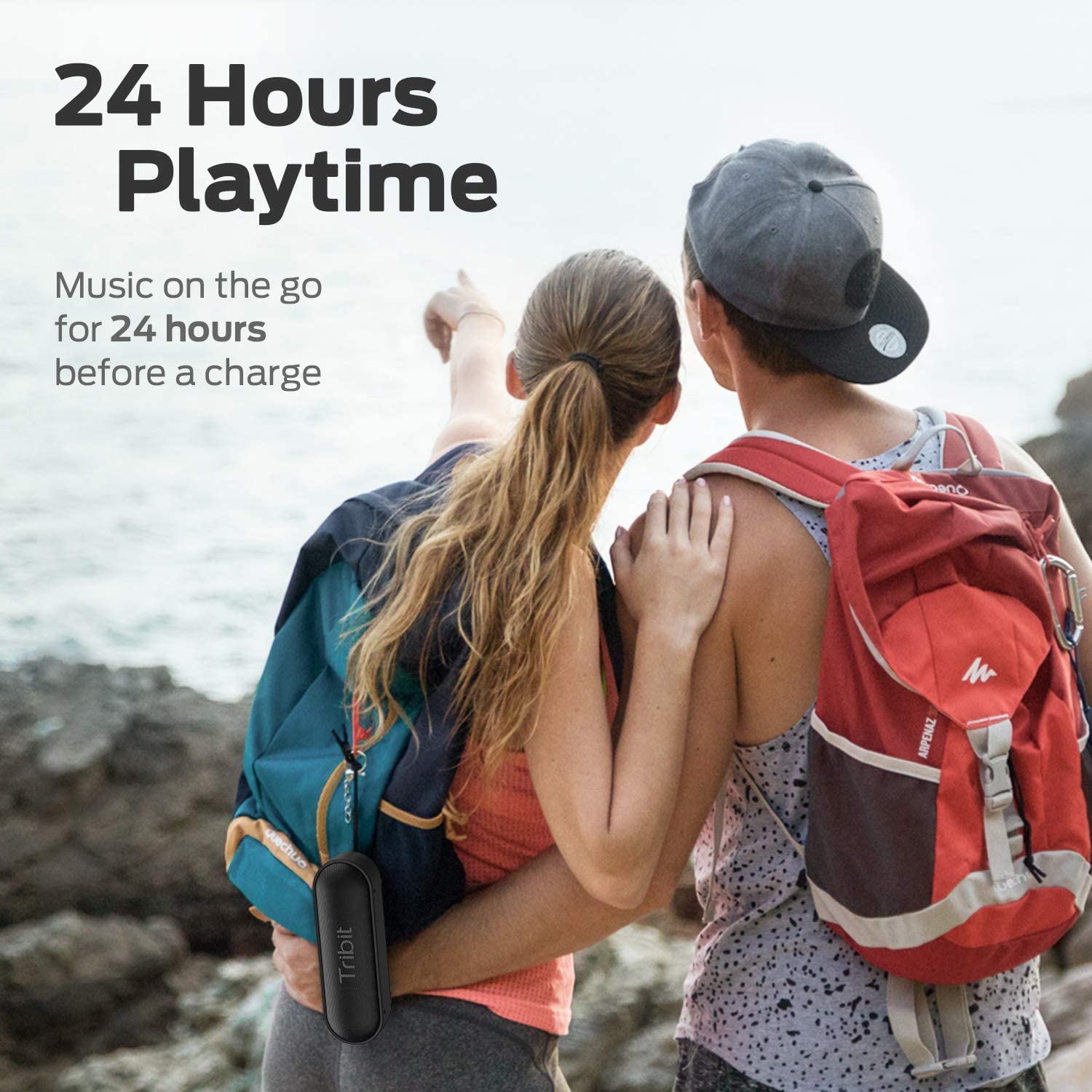 Tribit Bluetooth Speaker, Xsound Go Speaker With 16W Loud Sound & Deeper Bass, 24H Playtime, Ipx7 Waterproof, Bluetooth 5.0 Tws