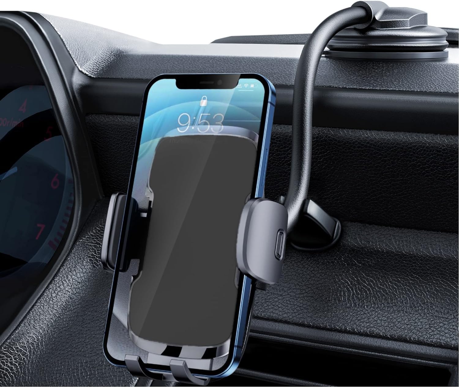 Ticilfo Phone Holders For Your Car [Gooseneck Flexible] Phone Stand For Car Dashboard Windshield Automotive Accessories [Strong