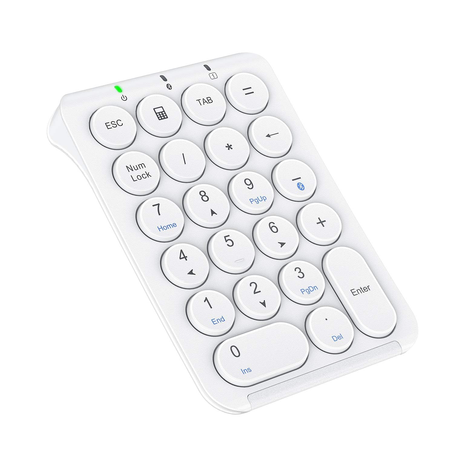 Iclever Bluetooth Number Pad, Kp08 Wireless Number Pad, Ultra Slim And Lightweight, Usb C Charge, 10 Key Numpad For Data Entry,