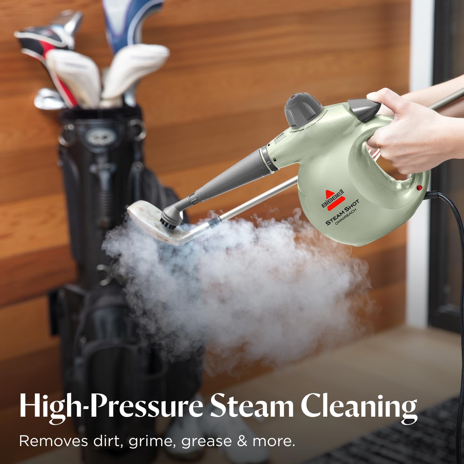 Bissell Steam Shot Omnireach Handheld Portable Steam Cleaner For Tile, Grout, Windows, Bathrooms, Kitchens, Fabric Steaming Tool