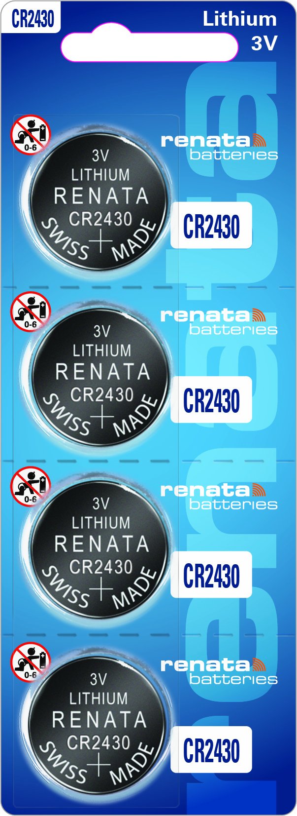 Renata Cr2430 Batteries   3V Lithium Coin Cell 2430 Battery (4 Count)