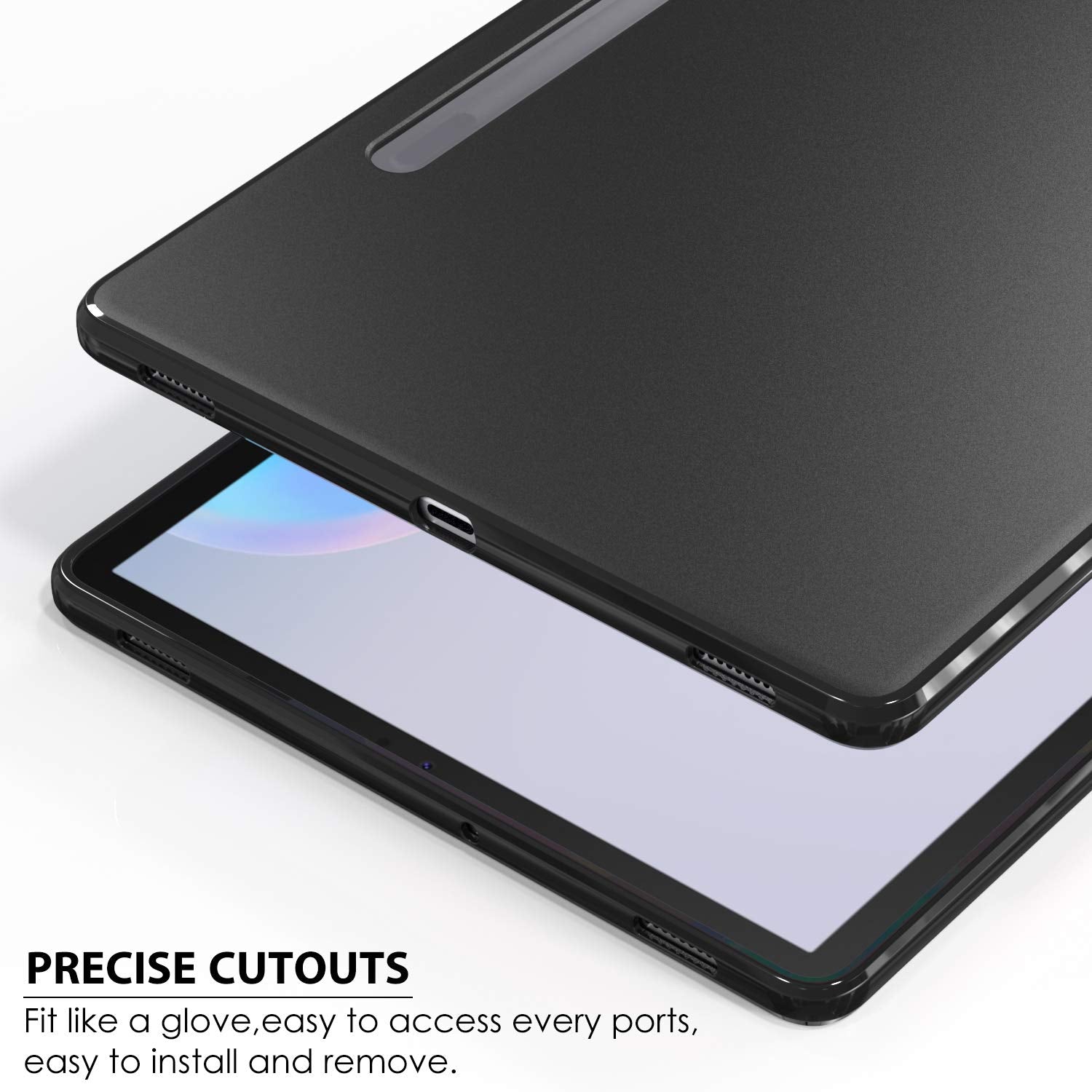 Puxicu Case For Galaxy Tab S6 10.5'' 2019 Case, Slim Design Matte Tpu Rubber Soft Tpu Protective Cover For Samsung Galaxy Tab S6