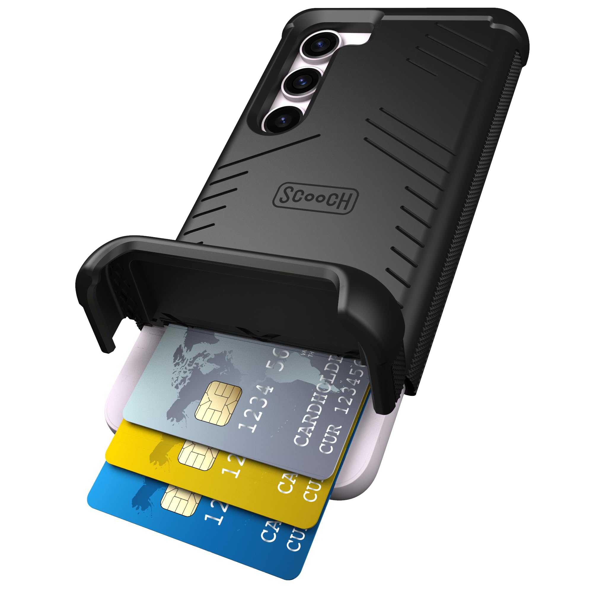 Scooch for Samsung Galaxy S23 Case with Card Holder, Wingmate Wallet Case with Hidden Card Slot and RFID Protection, Holds up to