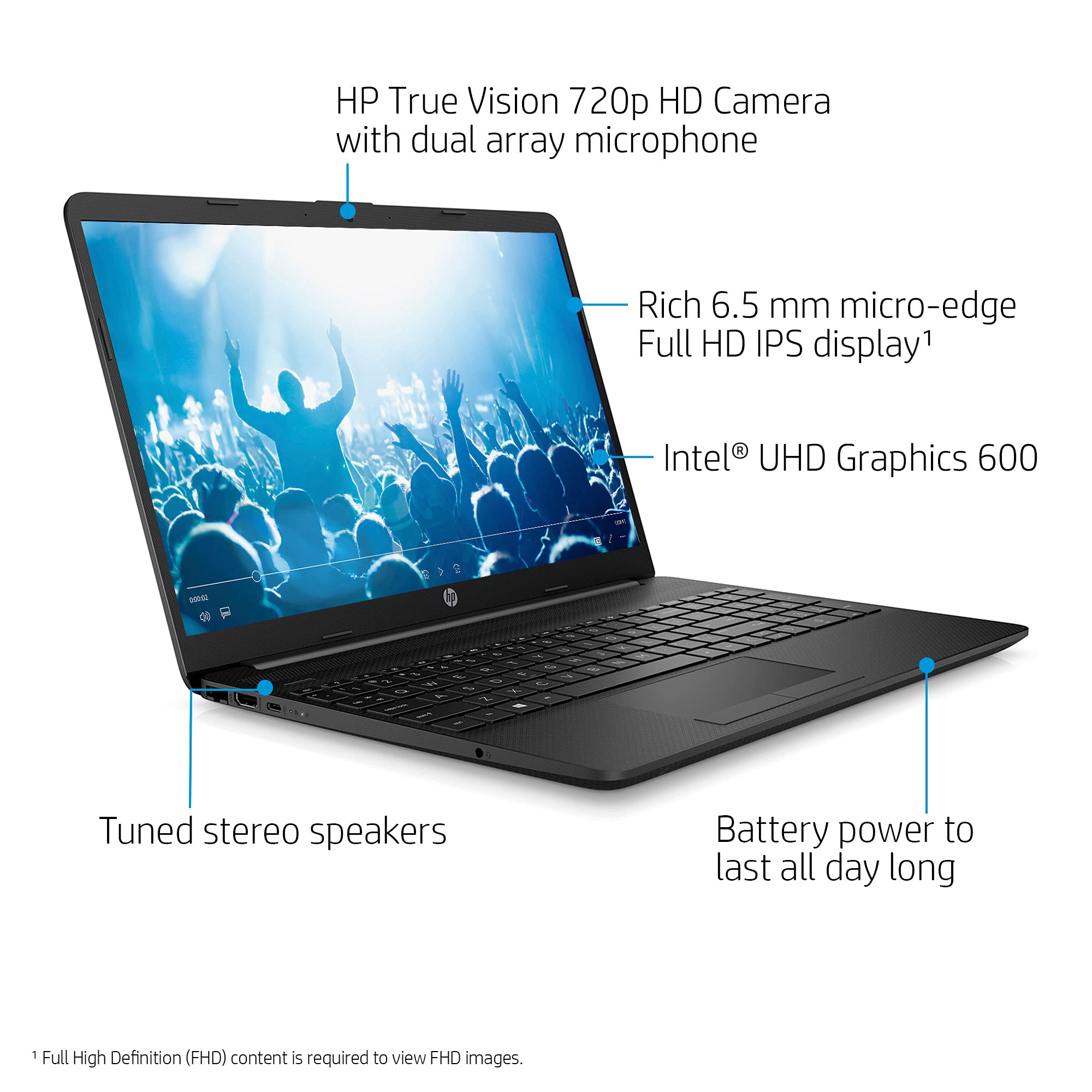 Hp 15.6In Fhd Diagonal Ips Premium Laptop | Intel Celeron Dual Core N4020 Processor 16Gb Ram 512Gb Ssd Uhd Graphics 600 Windows