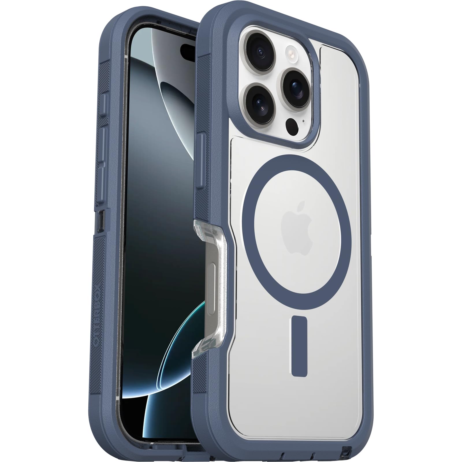 Otterbox Iphone 16 Pro Defender Series Xt Clear Case   Baby Blue Clear