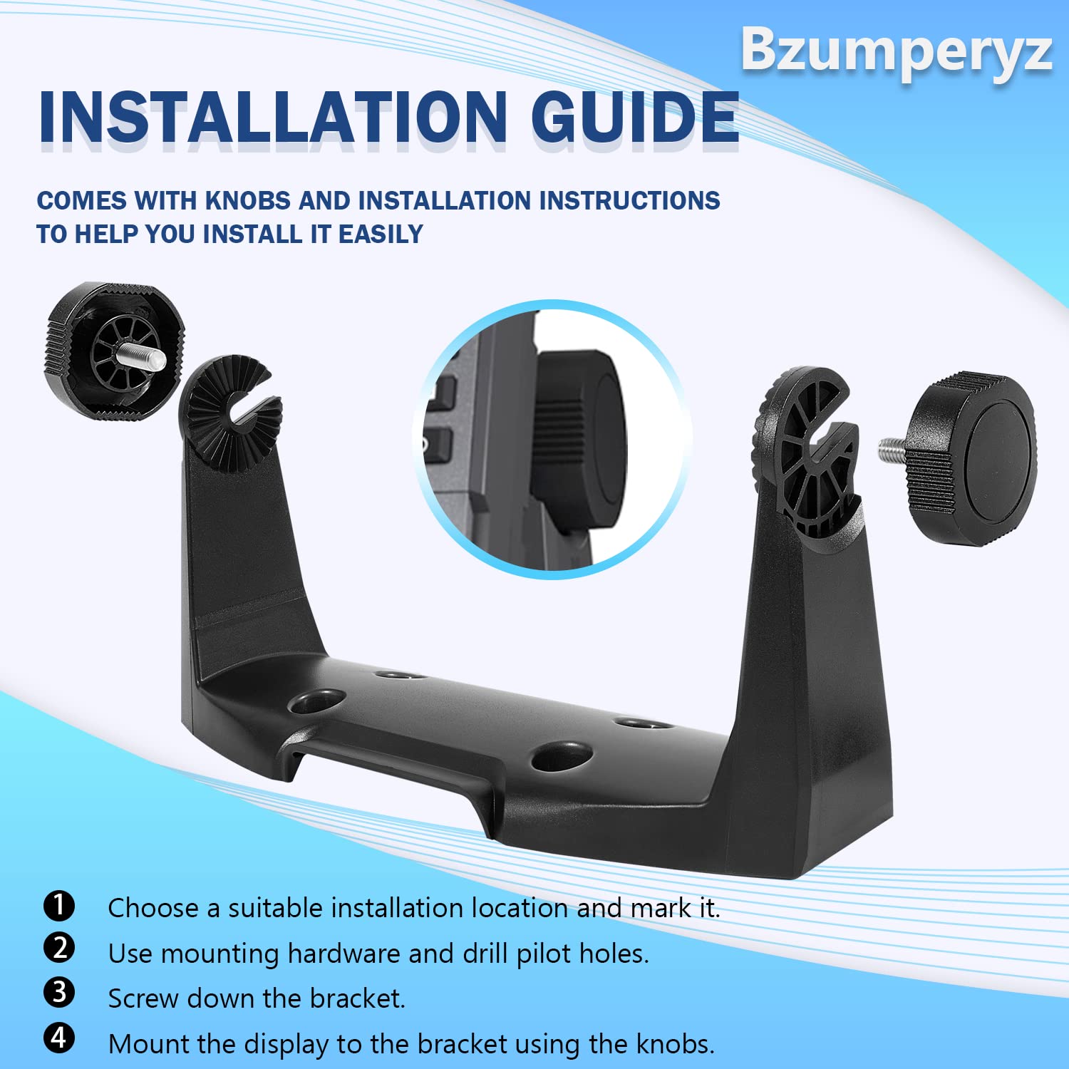 Bzumperyz 000 11019 001 Upgrade Gimbal Bracket Mounting Bracket With Knobs For Lowrance Hds 7 Touchscreen Models Hds Gen3, Hds G