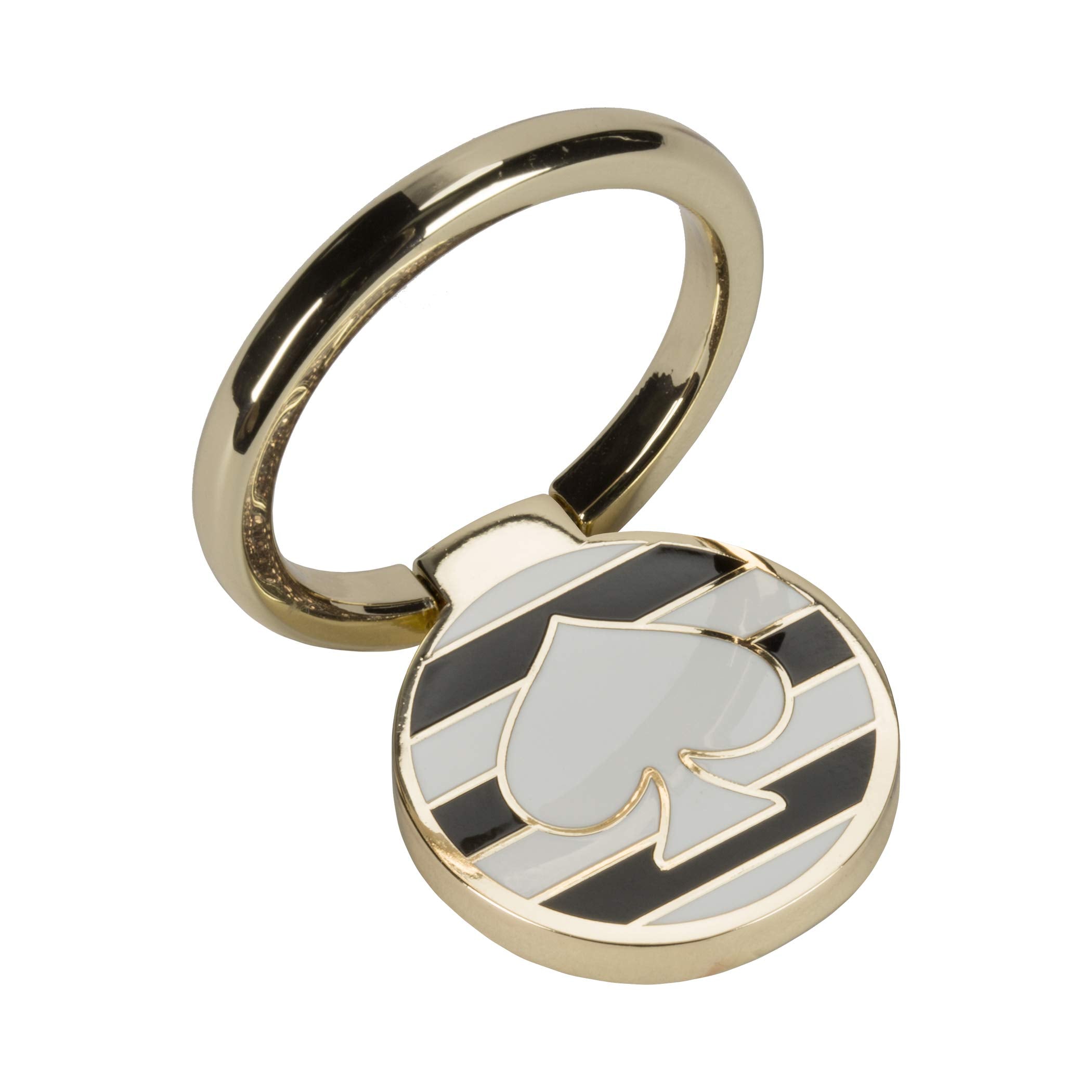 Kate Spade New York Universal Ring Stand   Black / White Stripes W/ Spade