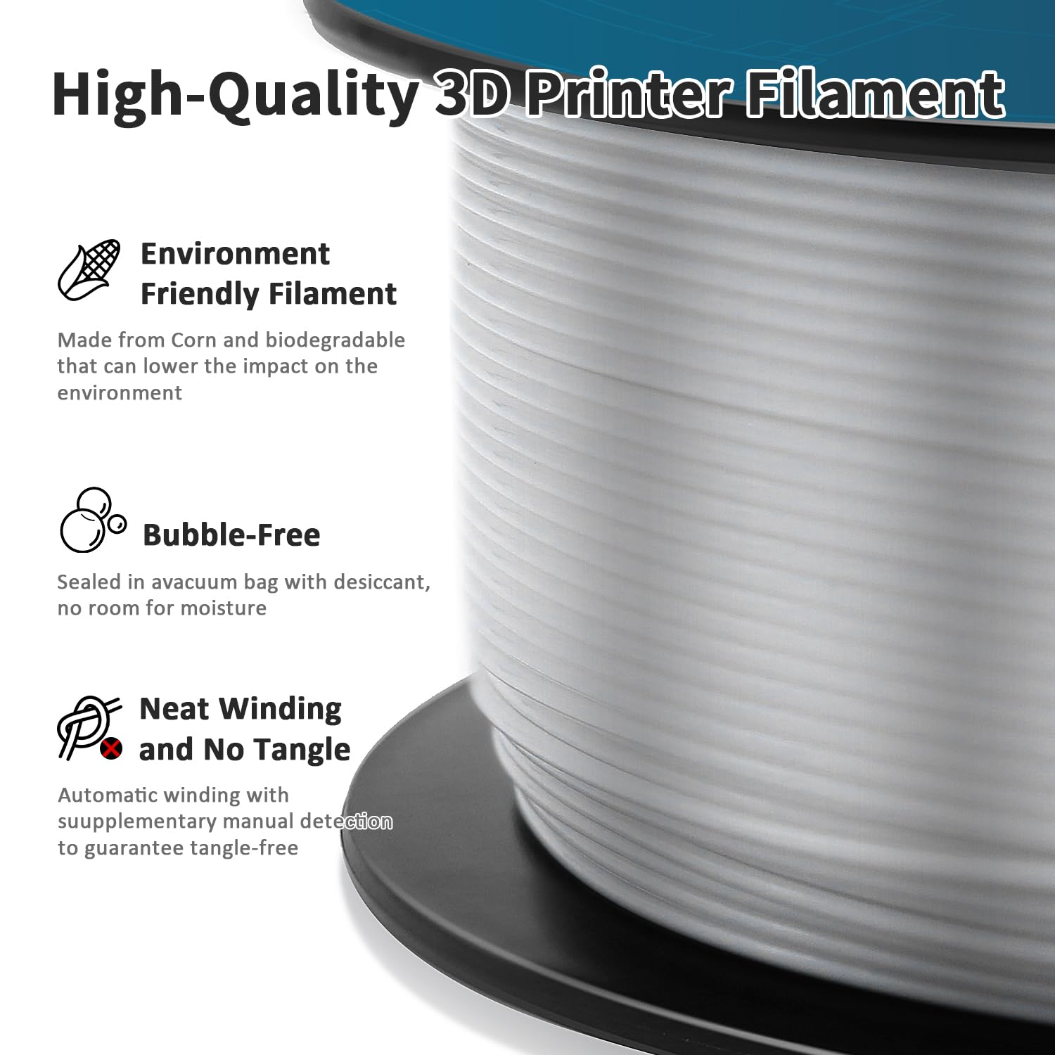 Geeetech Clear Pla Filament 1.75Mm, Excellent Transparency, Neatly Wound 3D Printer Filament 1Kg(2.2Lbs), Dimensional Accuracy +