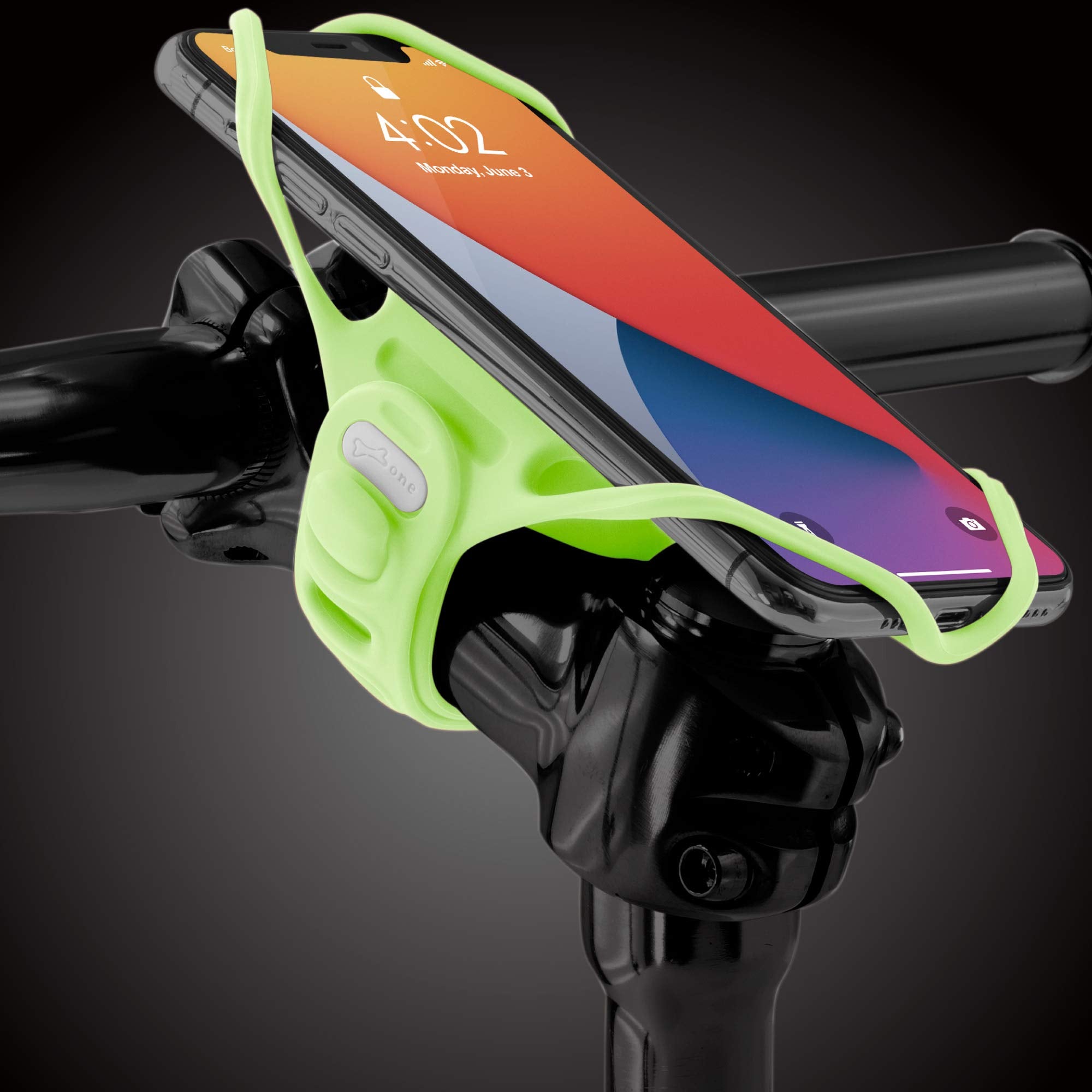 Bone? Bike Tie Pro 4 Bike Phone Mount Bicycle Phone Holder For Stem Mounting 4.7'' 7.2'' Cell Phones, Ultra Light Phone Mount Fo