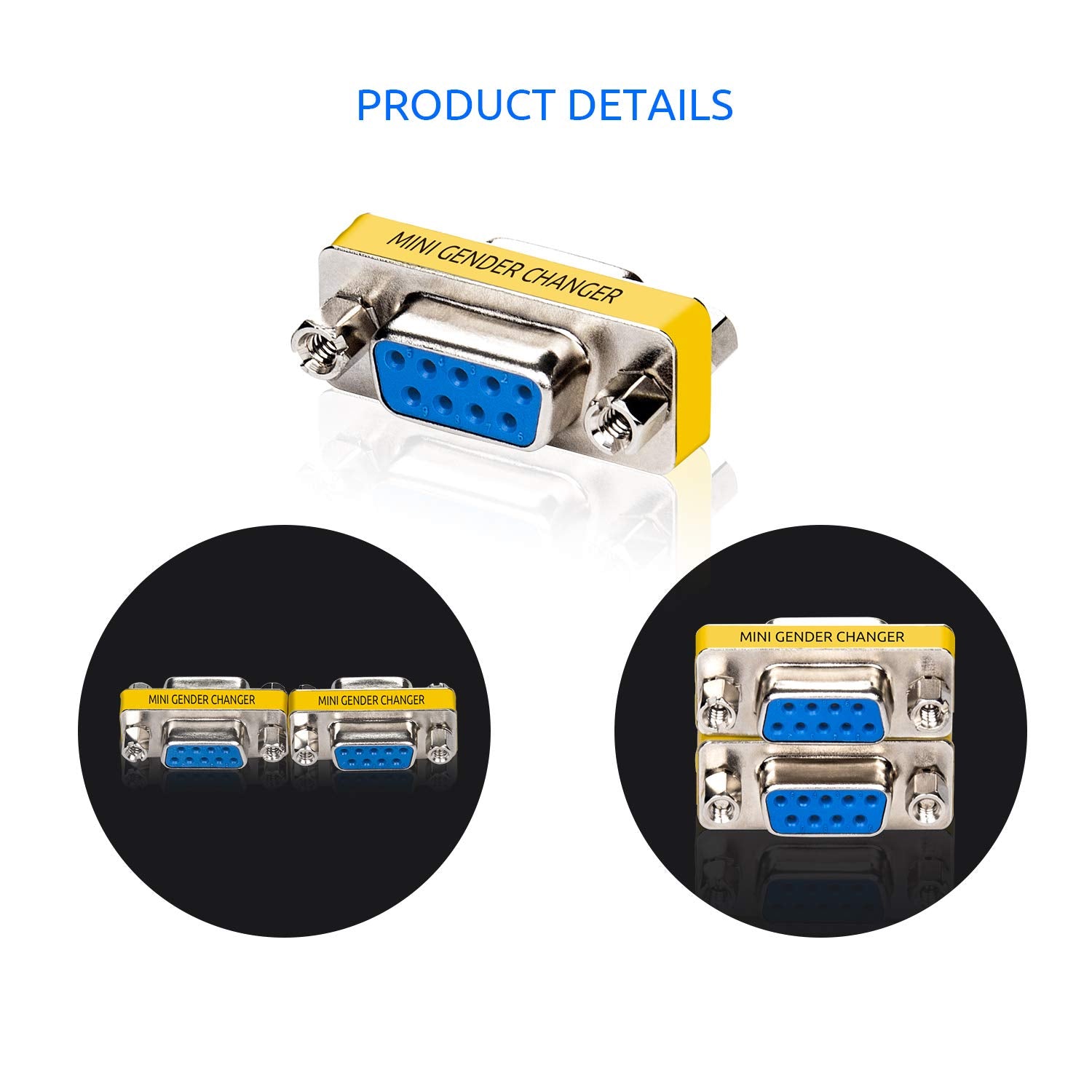 Linkstable Drivergenius Rd232F2F Db9 Serial Rs232 Com Gender Changer   For Usb To Rs232 Serial Cable Adapter (Female/Female)