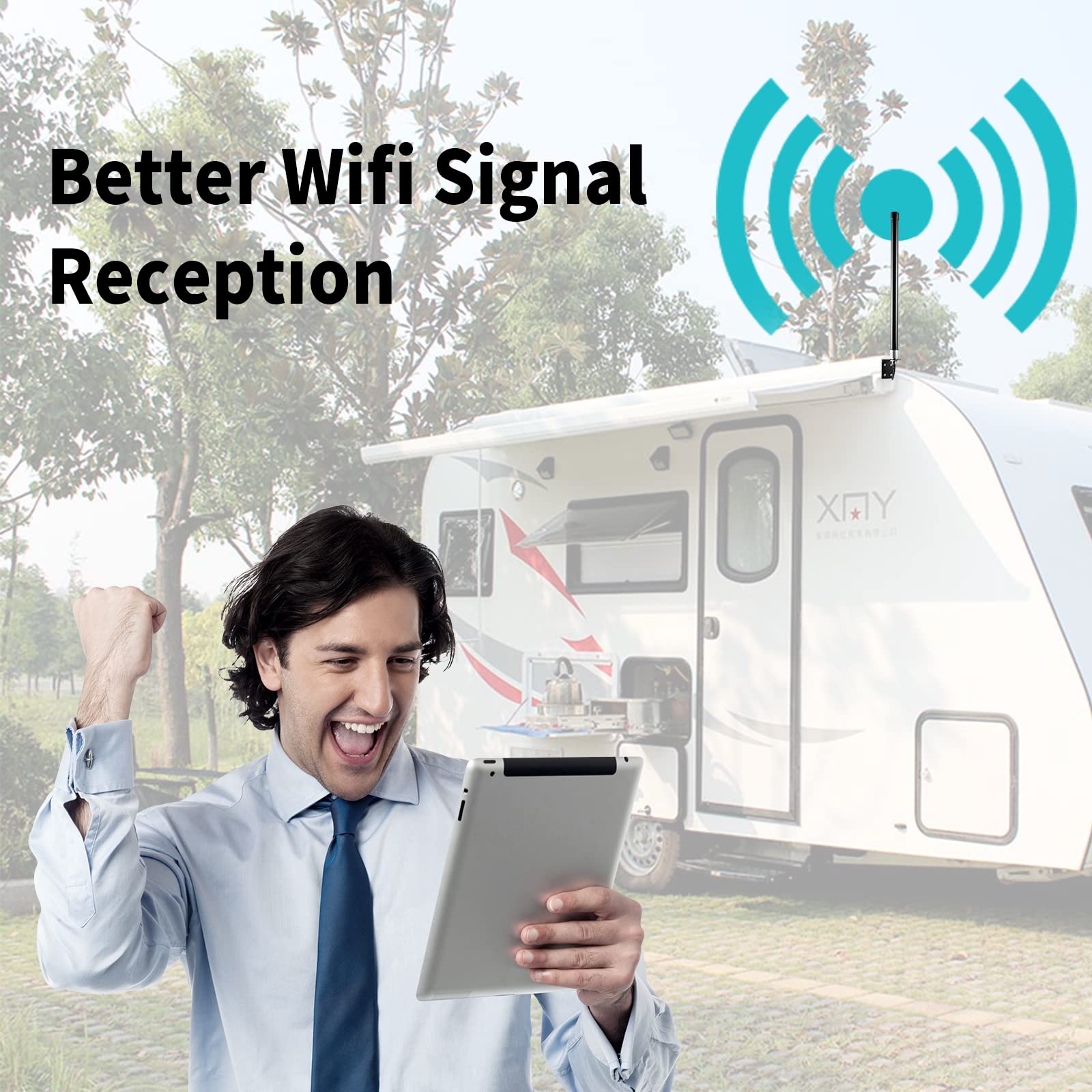 10Dbi Long Range Dual Band Wifi 2.4Ghz 5Ghz Fiberglass Antenna For Wifi Router Pci E Network Card Repeater Wireless Reolink Secu