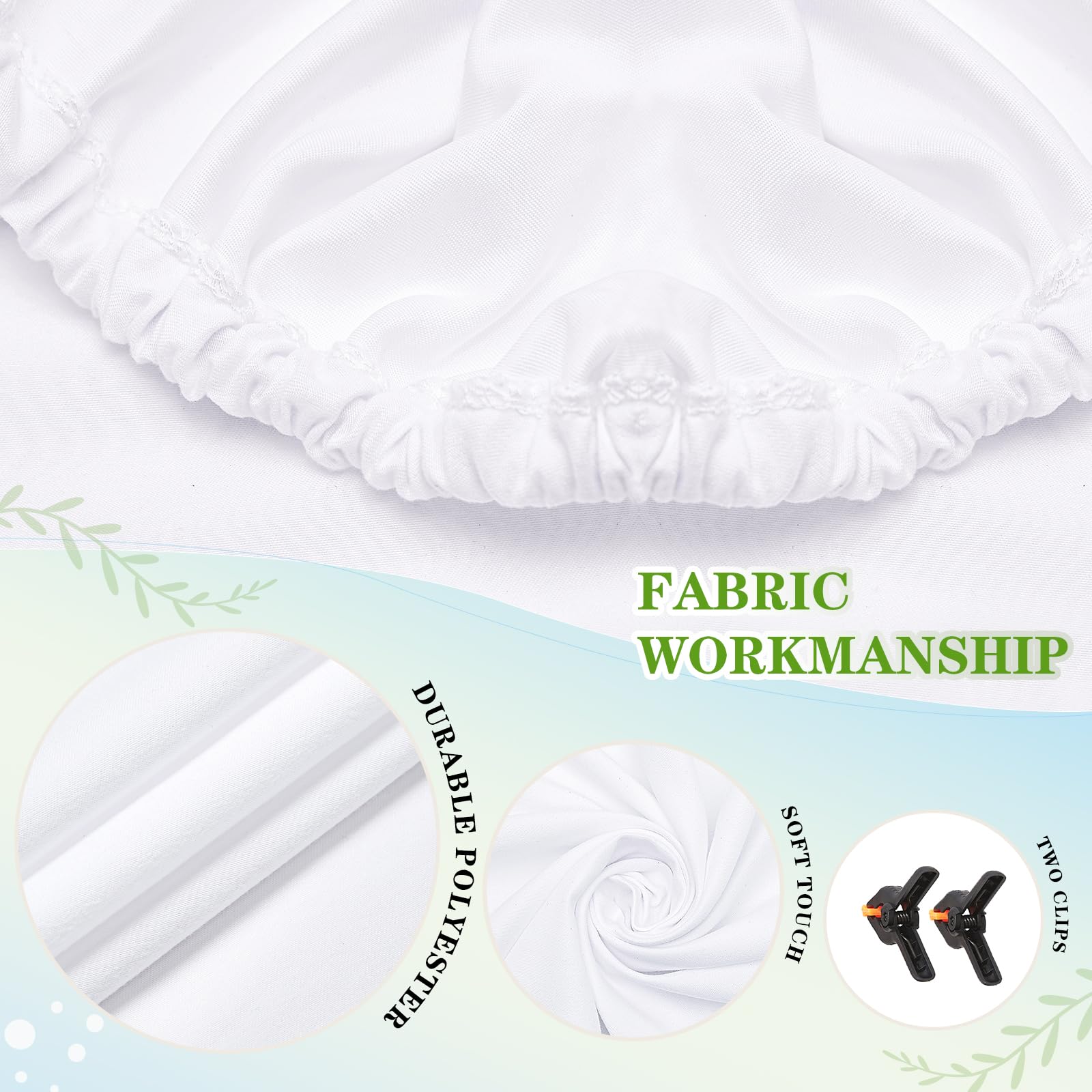 White Round Backdrop Cover 7.2X7.2Ft White Circle Photo Photography Background For Birthday Party Wedding Decorations