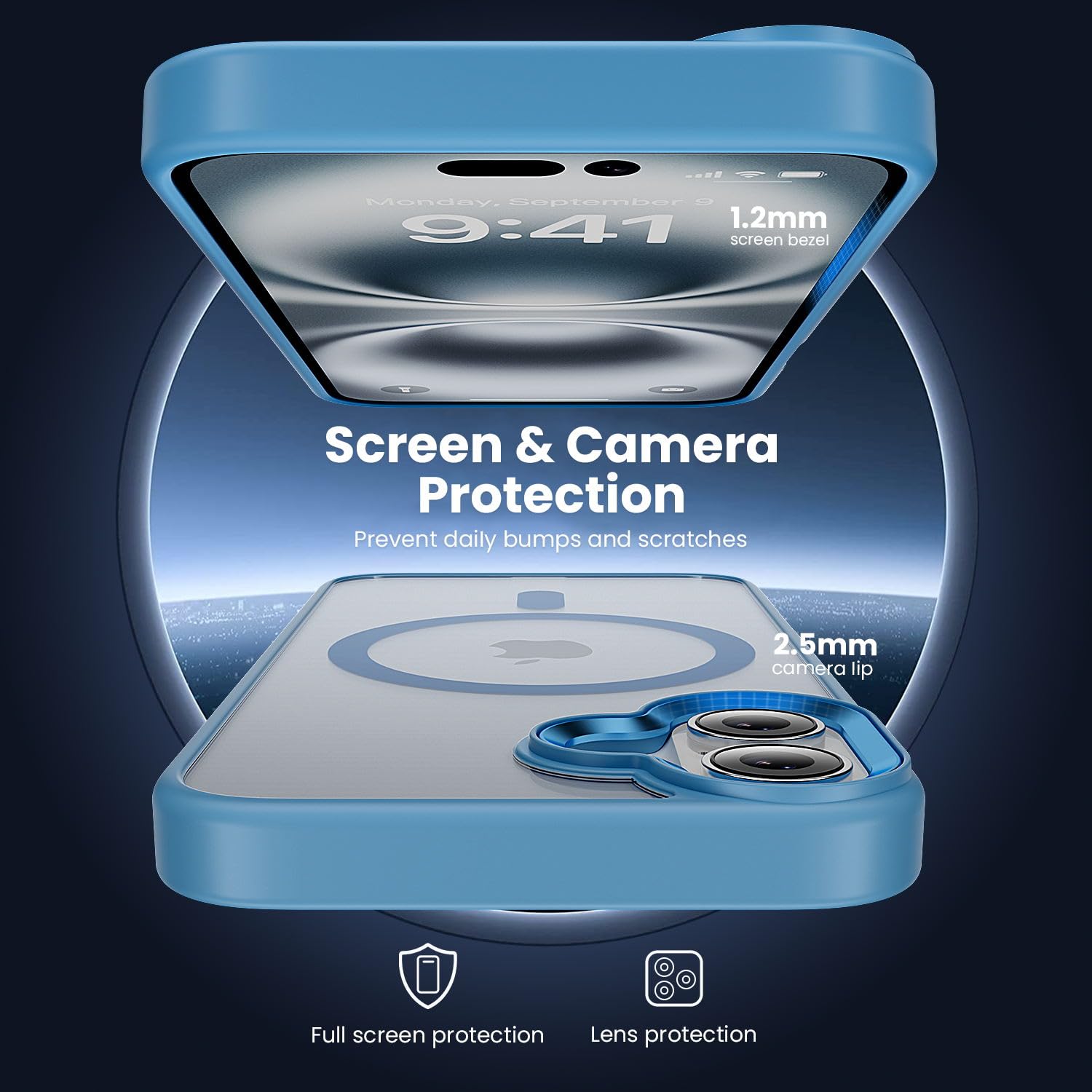 Gyizho Magnetic Case For Iphone 16 Plus Case, [Military Grade Drop Tested] [Compatible With Magsafe] Slim Protective Cover Trans