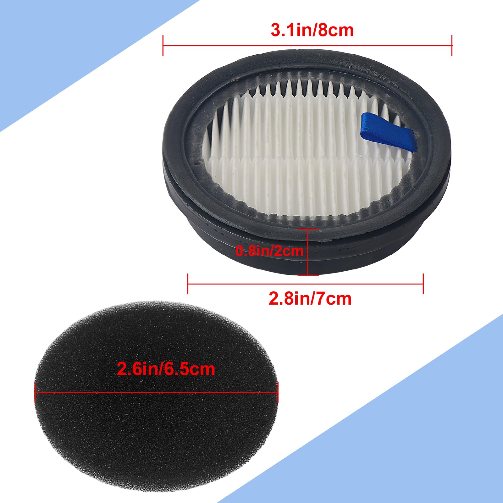 4 Pack Hepa Filters And 4 Pack Sponge Filters Replacement For Afoddon A200Pro/A200, Orfeld B08/C10A/C10G And Nequare S12 S25 S26