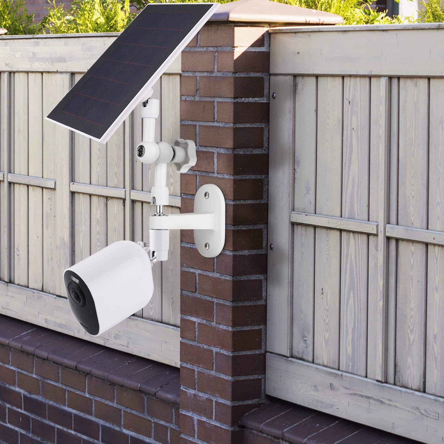 2 In 1 Wall Mount For Arlo Solar Panel And Arlo Pro/Arlo Pro 2/Arlo Pro 3/Arlo Pro 4/Arlo Ulra Security Camera, Adjustable Angle To Get Maximum Sunlight For Your Arlo Solar Panel