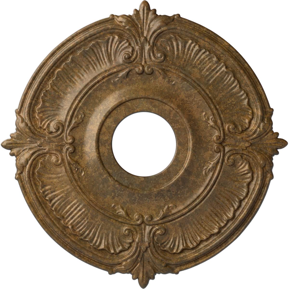 Ekena Millwork Cm18Atrzs Attica Ceiling Medallion, 18''Od X 4''Id X 5/8''P (Fits Canopies Up To 5''), Hand Painted Rubbed Bronze
