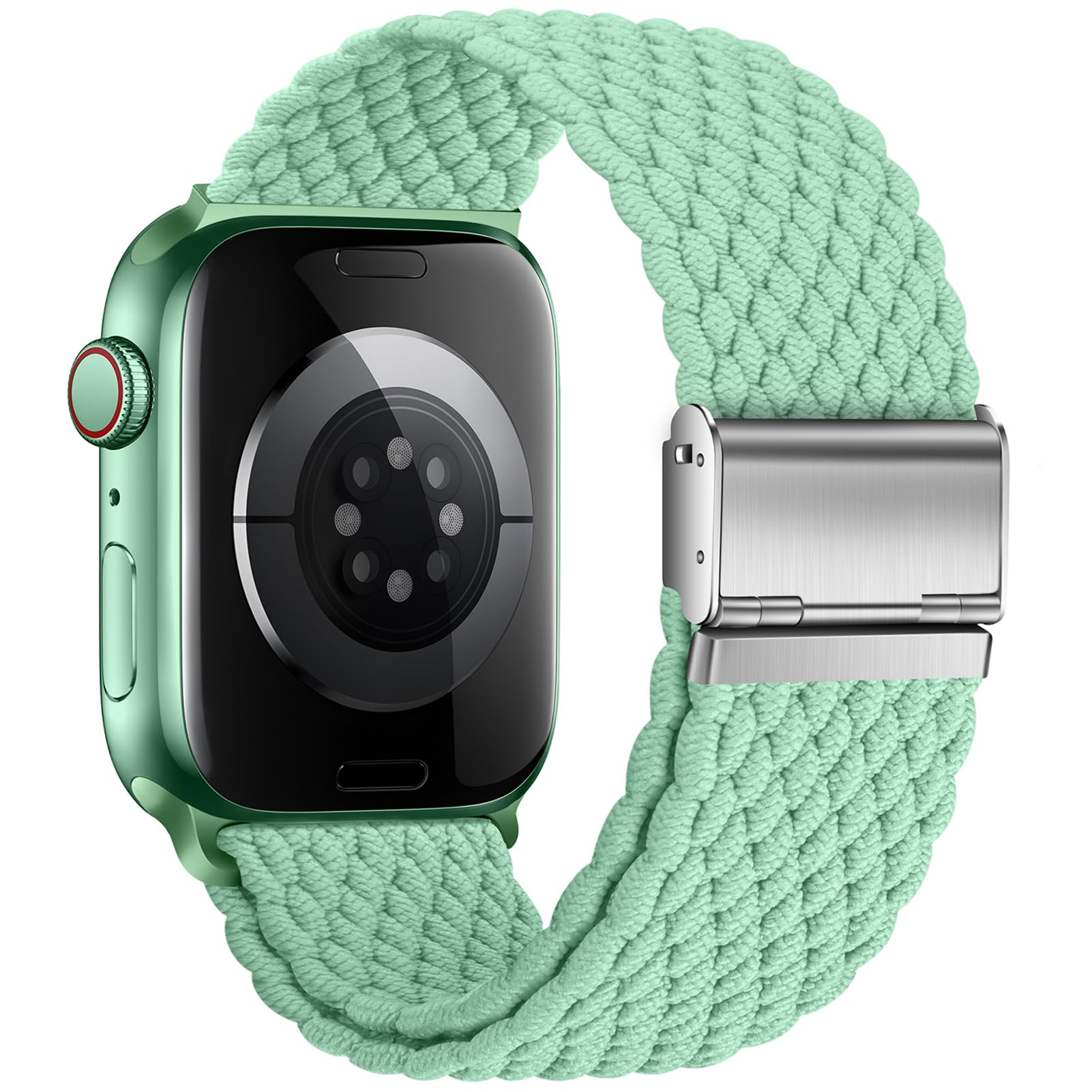 Qimela Compatible With Apple Watch Band 38Mm 40Mm 41Mm 42Mm 44Mm 45Mm 46Mm 49Mm For Women Men,Sport Solo Loop Strap Stretchy Nyl