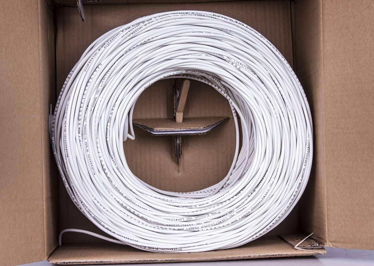 Fivestarcable 22 6 1000 Ft 22 Awg 6 Conductors Alarm Security Wire 22/6 22 6 Security Cable Alarm Audio Power Bulk Cable White