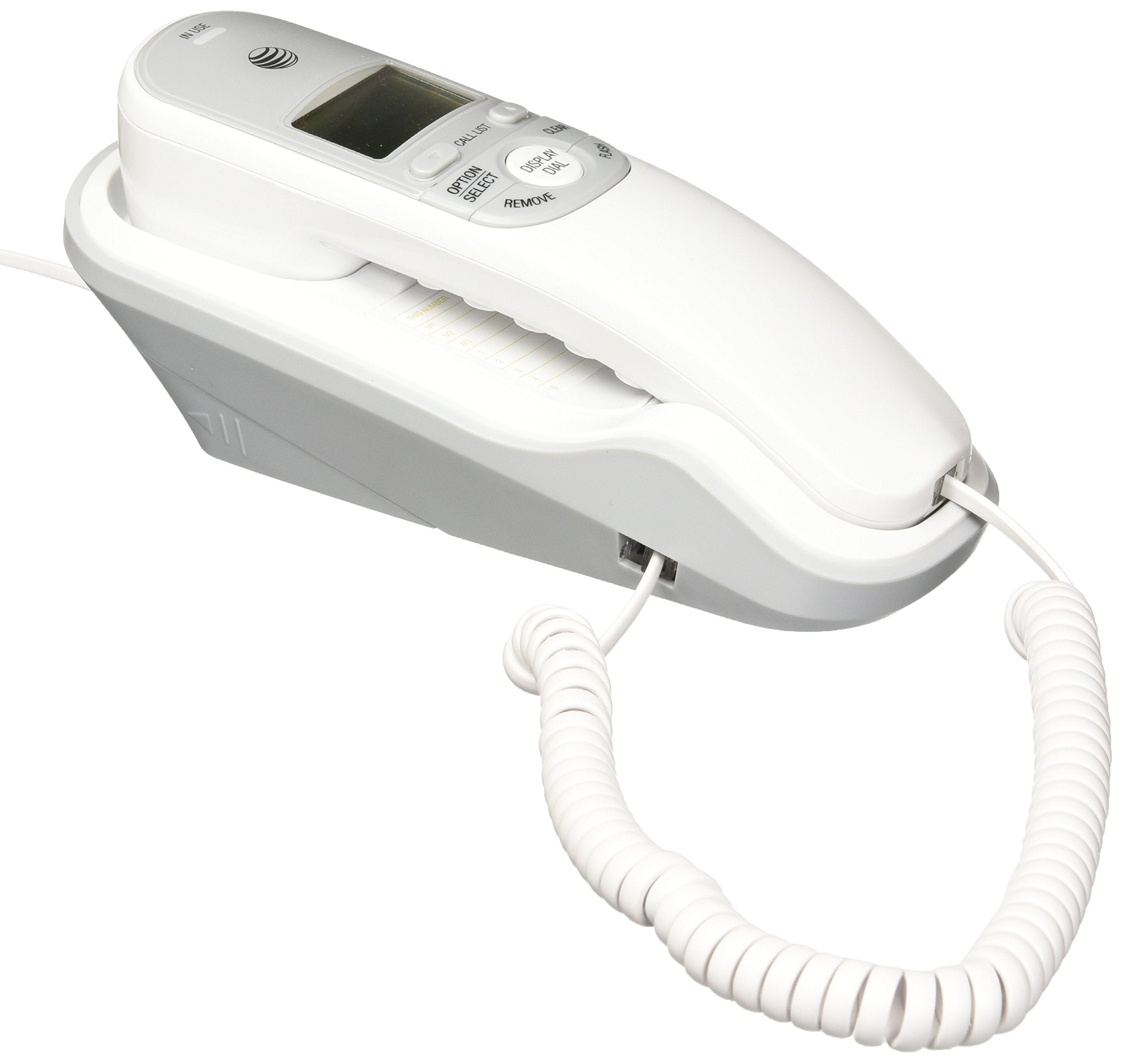 At&T Tr1909 Trimline Corded Phone With Caller Id, White