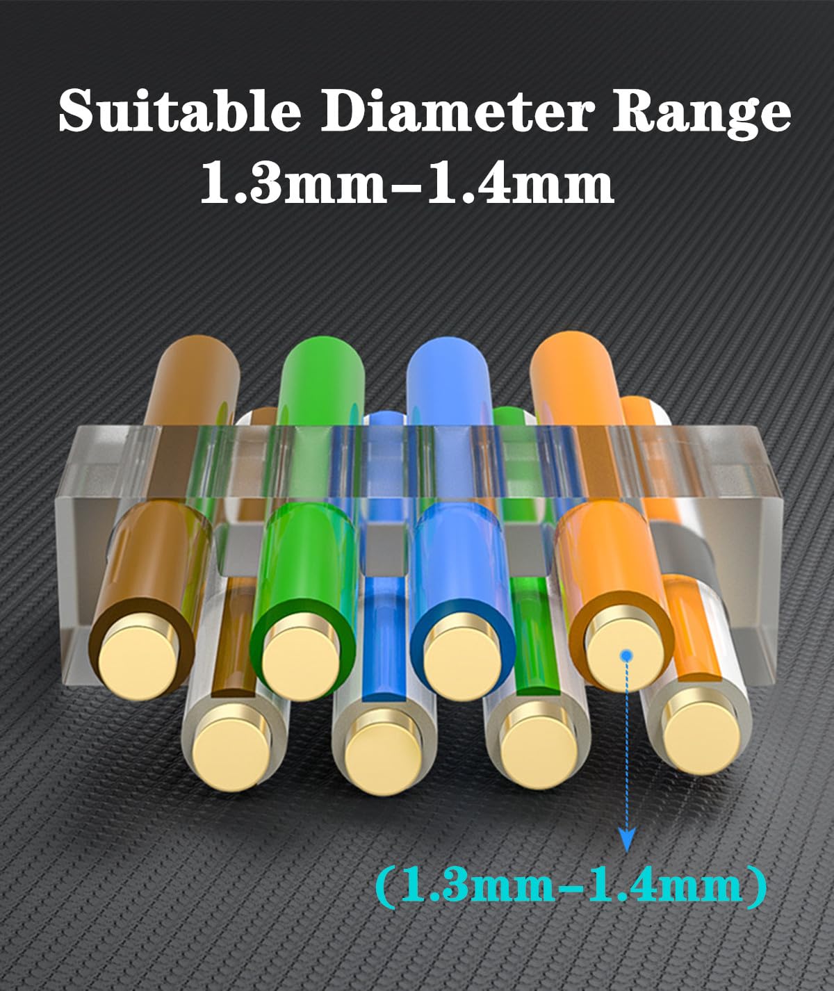 Gaobige 50 Pack Cat7 Cat6A Rj45 Pass Through Connectors Shielded (Cat7 Cat6A Ends/ Rj45 Modular Plugs) 50Pcs Strain Relief Boots