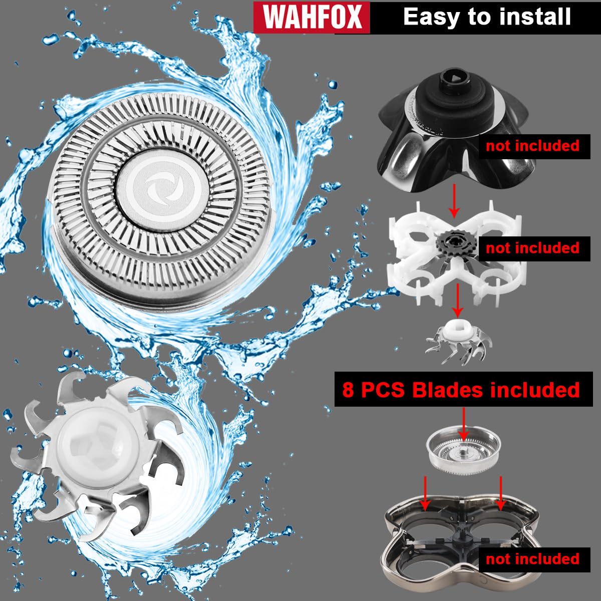 8 Pcs Shaver Replacement Blades For Skull Shaver Pitbull Replacement Blades For Carver Pitbull Gold Pro/Platinum Pro/Silver Pro