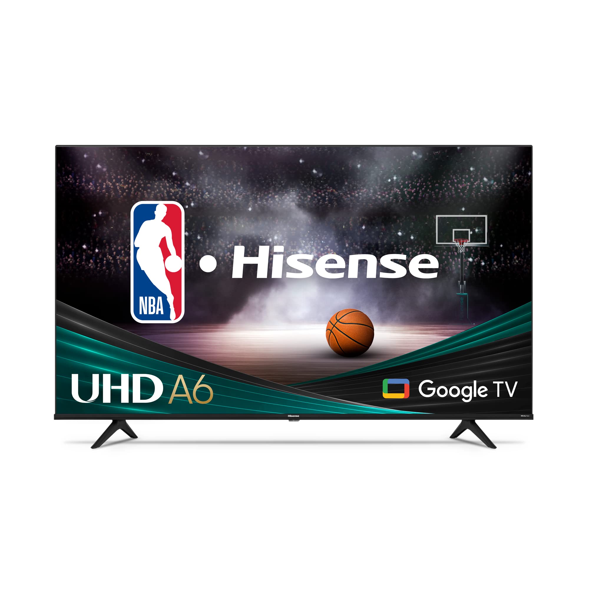 Hisense 55Inch Class A6 Series 4K UHD Smart Google TV with Alexa Compatibility, Dolby Vision HDR, DTS Virtual X, Sports & Game 