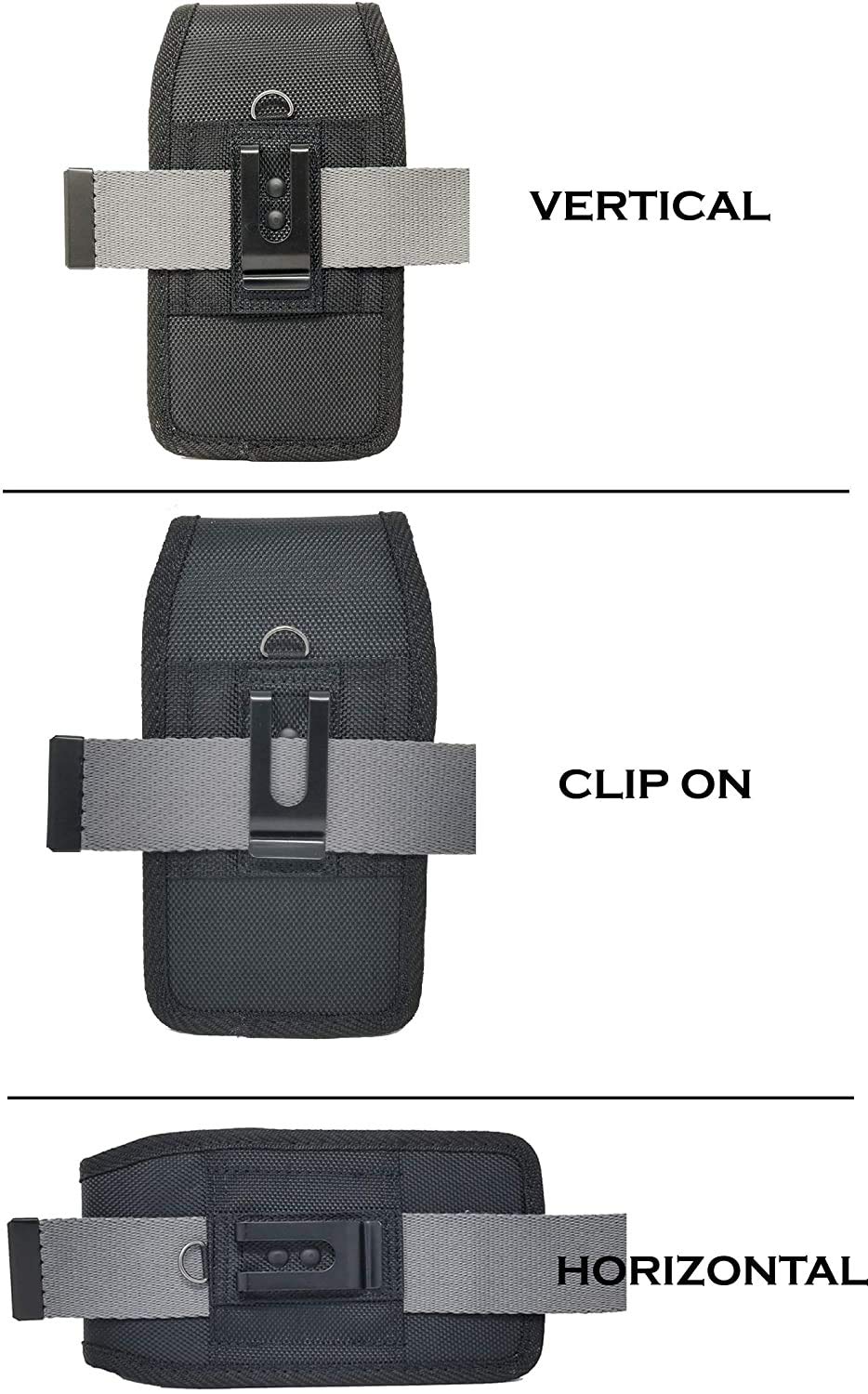 For Lg K20 Plus/Lg K20V Case, Tman Heavy Duty Rugged Vertical Smart Phone Case/Pouch/Holster W Metal Belt Clip (Fits The Phone W