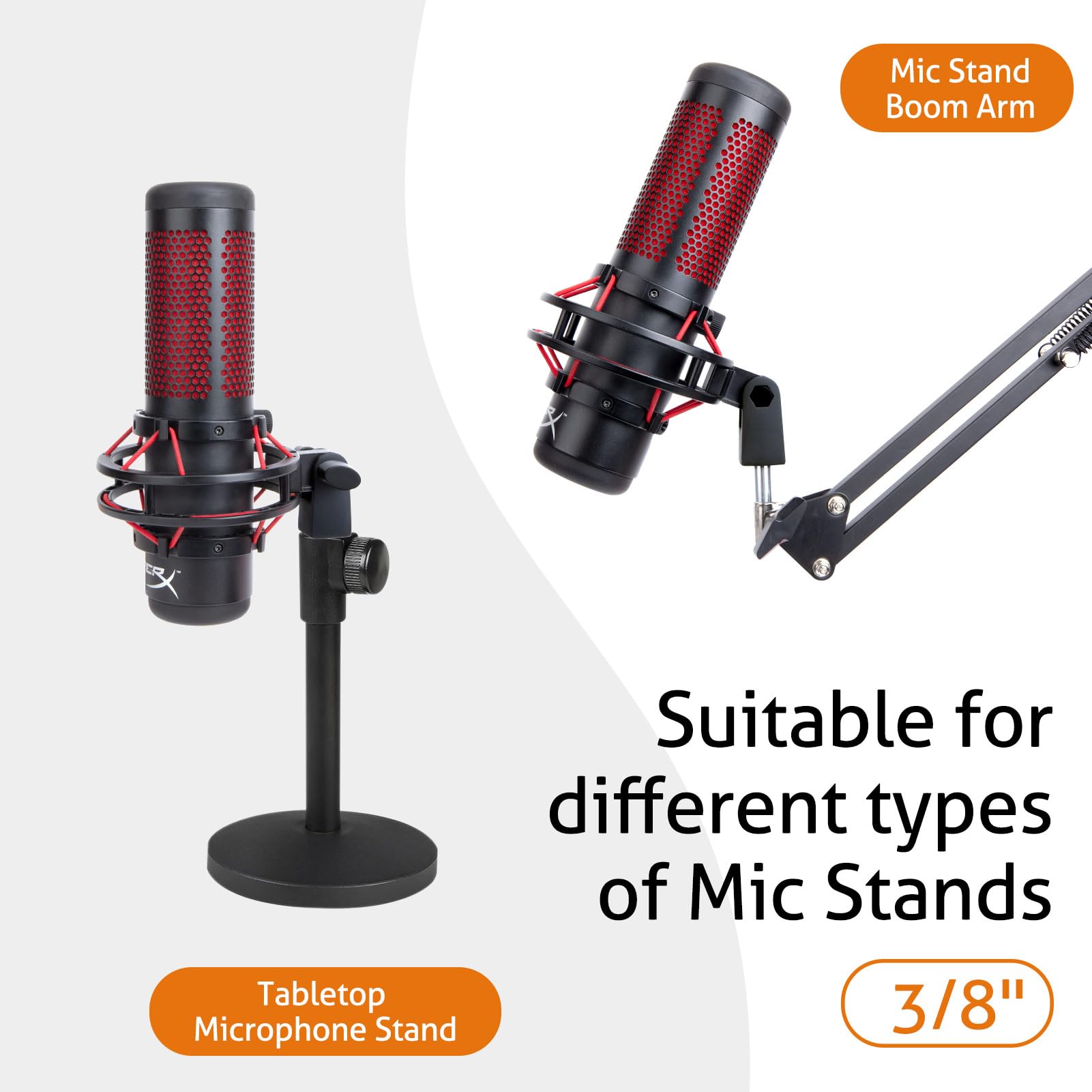 Sunmon Hyperx Quadcast Pop Filter For Hyperx Quad   Microphone Cover With Hyperx Quadcast Microphone Mount Adapter, Quadcast Mic