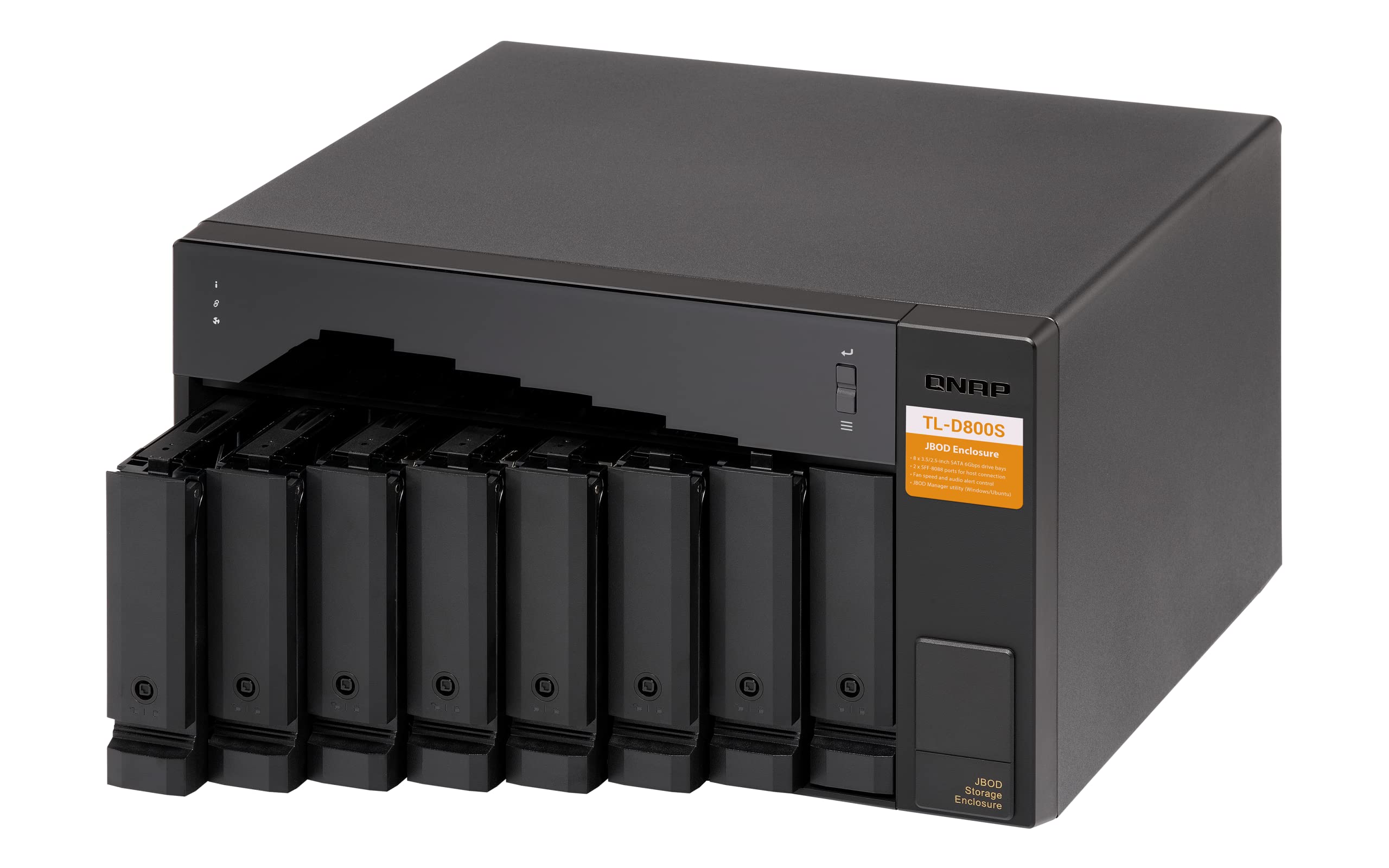 QNAP TL D800S 8 Bay SATA 6Gbps JBOD Storage Enclosure. PCIe SATA Interface Card (QXP 800eS A1164) Included