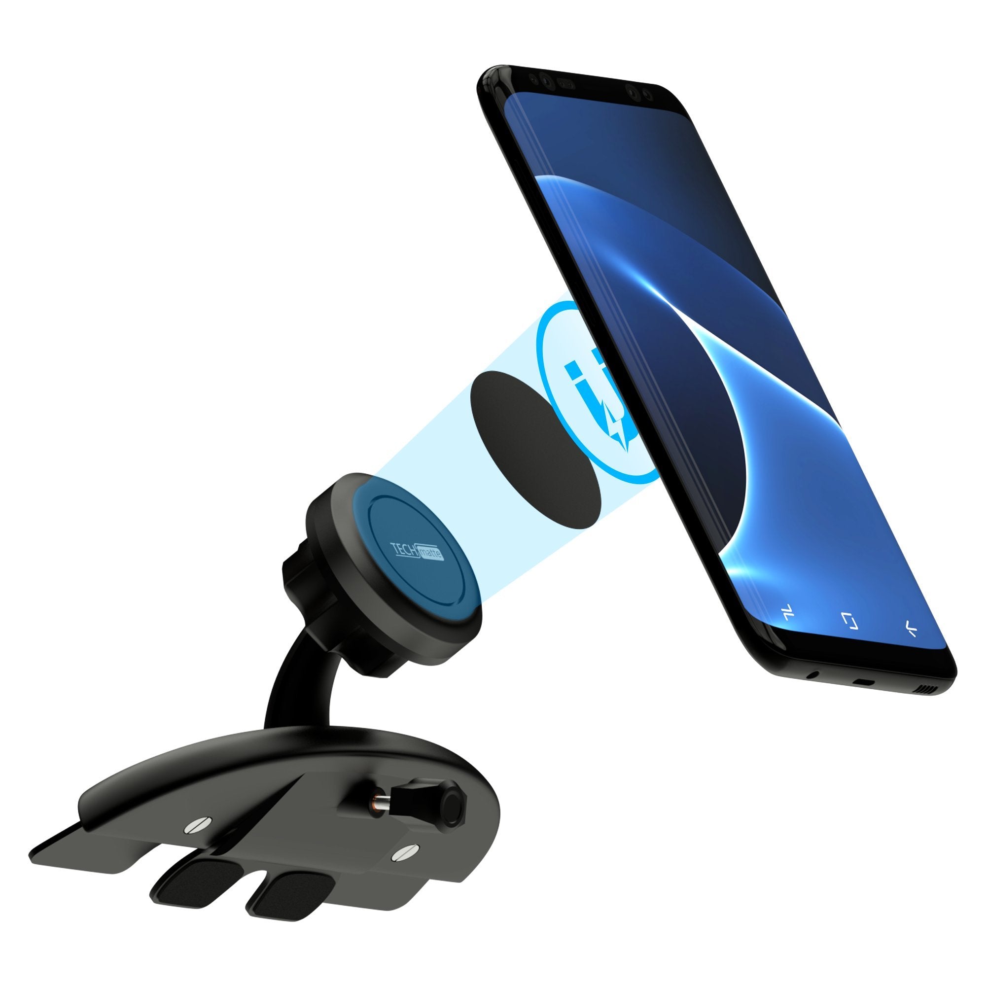 Techmatte Maggrip Universal Magnetic Cd Slot Car Mount With Extra Strong Magnetic Grip (1 Pack)