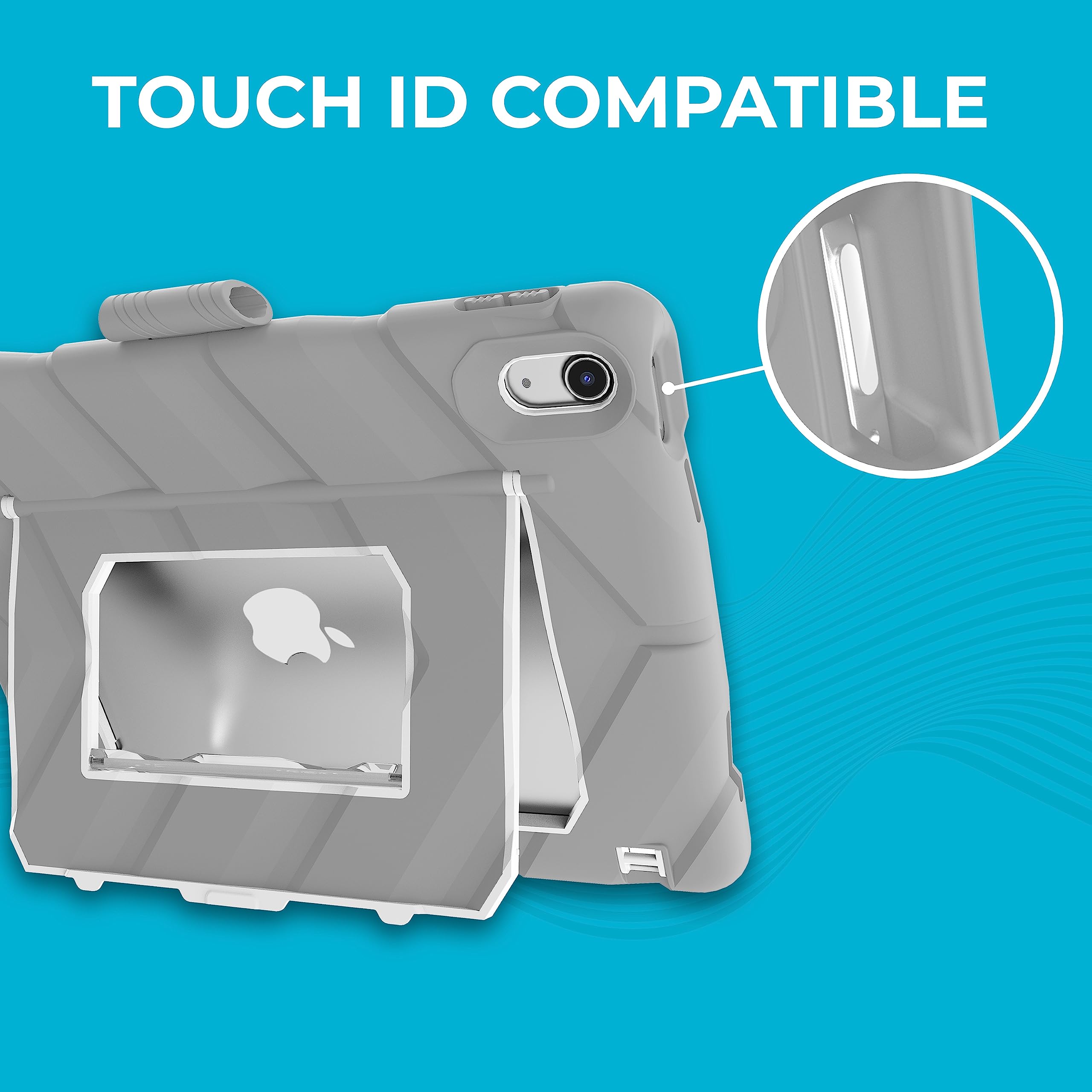 Gumdrop Hideaway Ipad Case With Stand Fits Apple Ipad 10Th Gen   Rugged, Shockproof, Reliable And Drop Tested For Kids, K 12 Students, Teachers, Classrooms And School Use   Gray