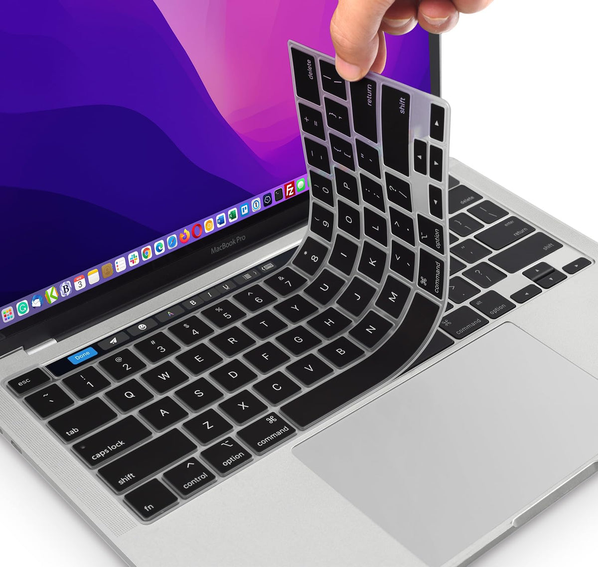 Casebuy Macbook Pro M2 Keyboard Cover For Macbook Pro 13'' With Touch Bar Model A2338 A2289 A2251 M2 M1 Chip 2023 2020 Release U