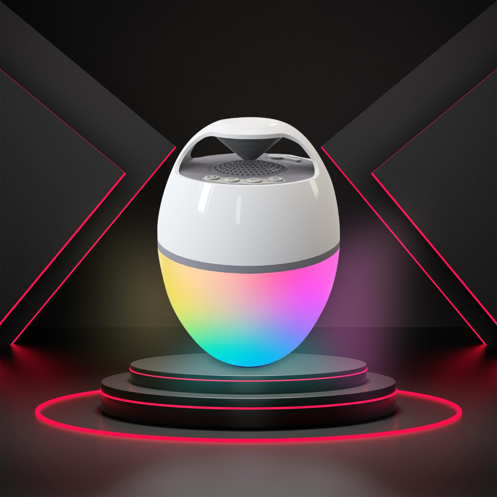 Technical Pro Portable Rechargeable Bluetooth Speaker With Lights, Hot Tub Speaker Ip68 Waterproof - 360 Surround Stereo Sound,