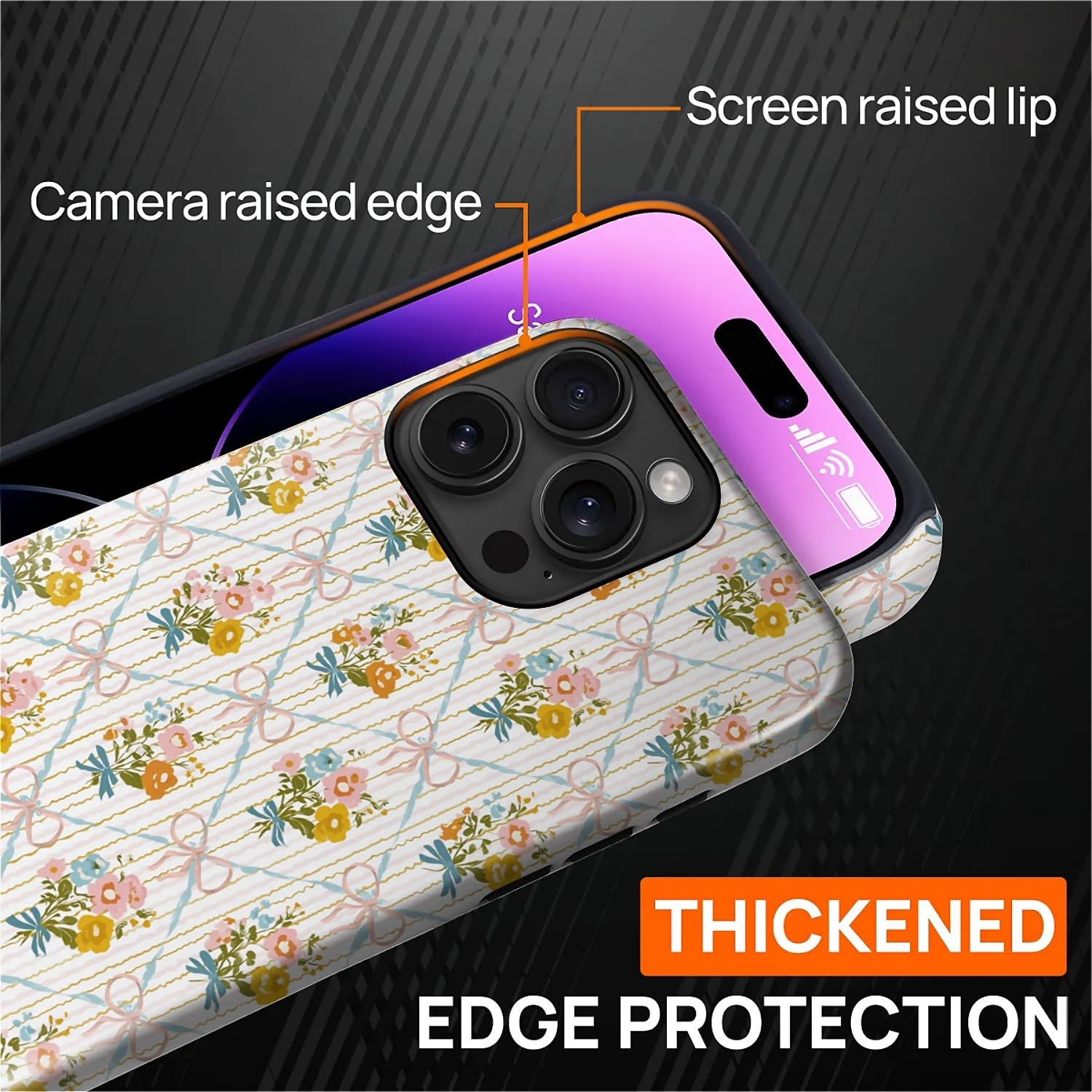 Ilikediy For Iphone 15 Pro Max Case [Compatible With Magsafe] Pattern Design Case For Women Girls Hybrid 2 Layer Hard Shell Sili