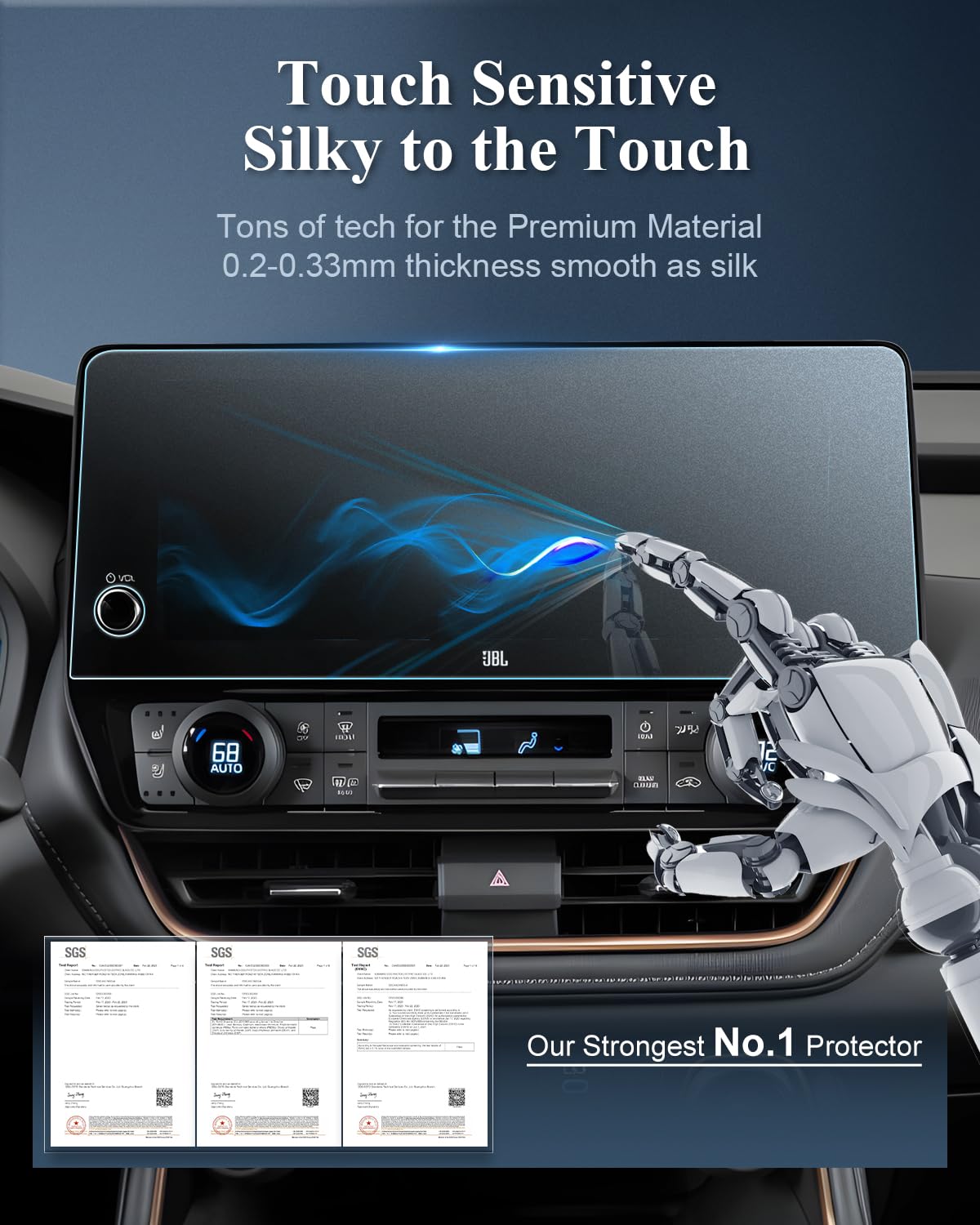 Bibibo Matte Anti Glare 2024 2025 Grand Highlander Screen Protector For 2024 2025 Toyota Grand Highlander Xle/Limited/Platinum 12.3' Inch Display [Tempered Glass Matte Lessen Fingerprints] 2024 2025 Toyota Grand Highlander Accessories