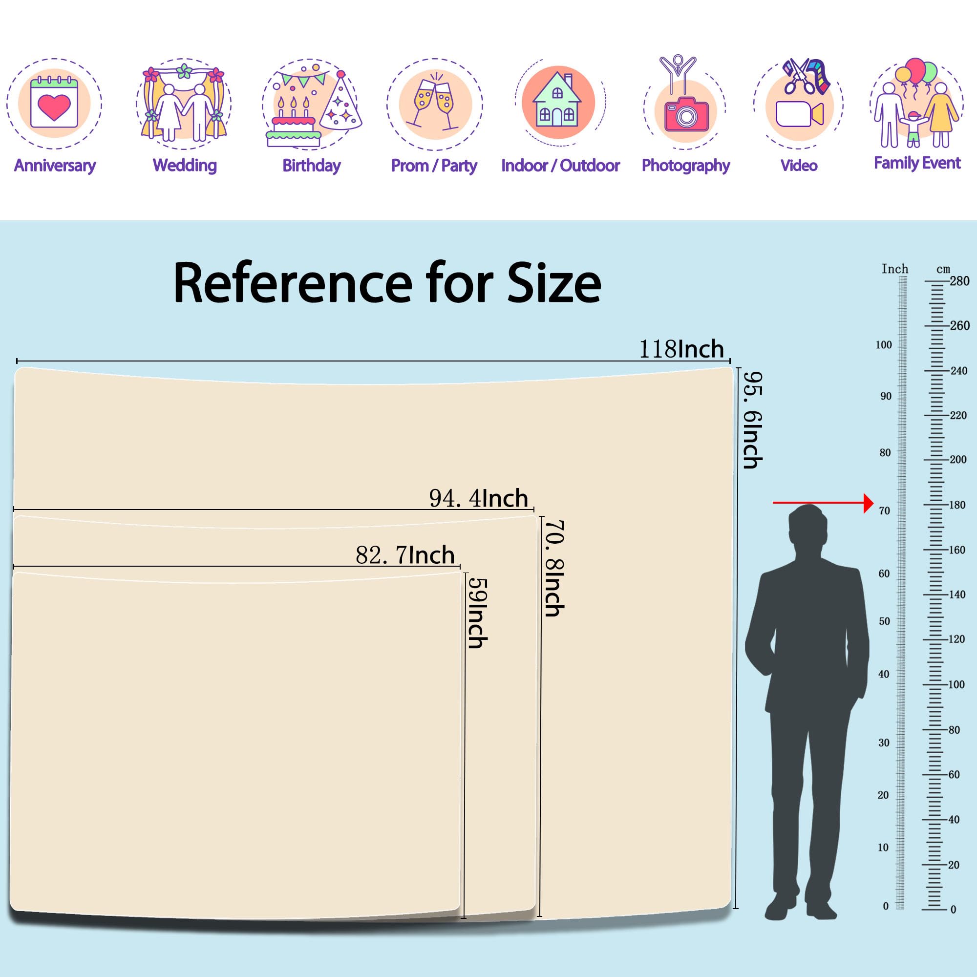 Ladvis Outer Space Backdrop Starry Galaxy Banner For Baby Boys Girls Planet Theme Birthday Party, 118''X95.6'' Nebula Photograph