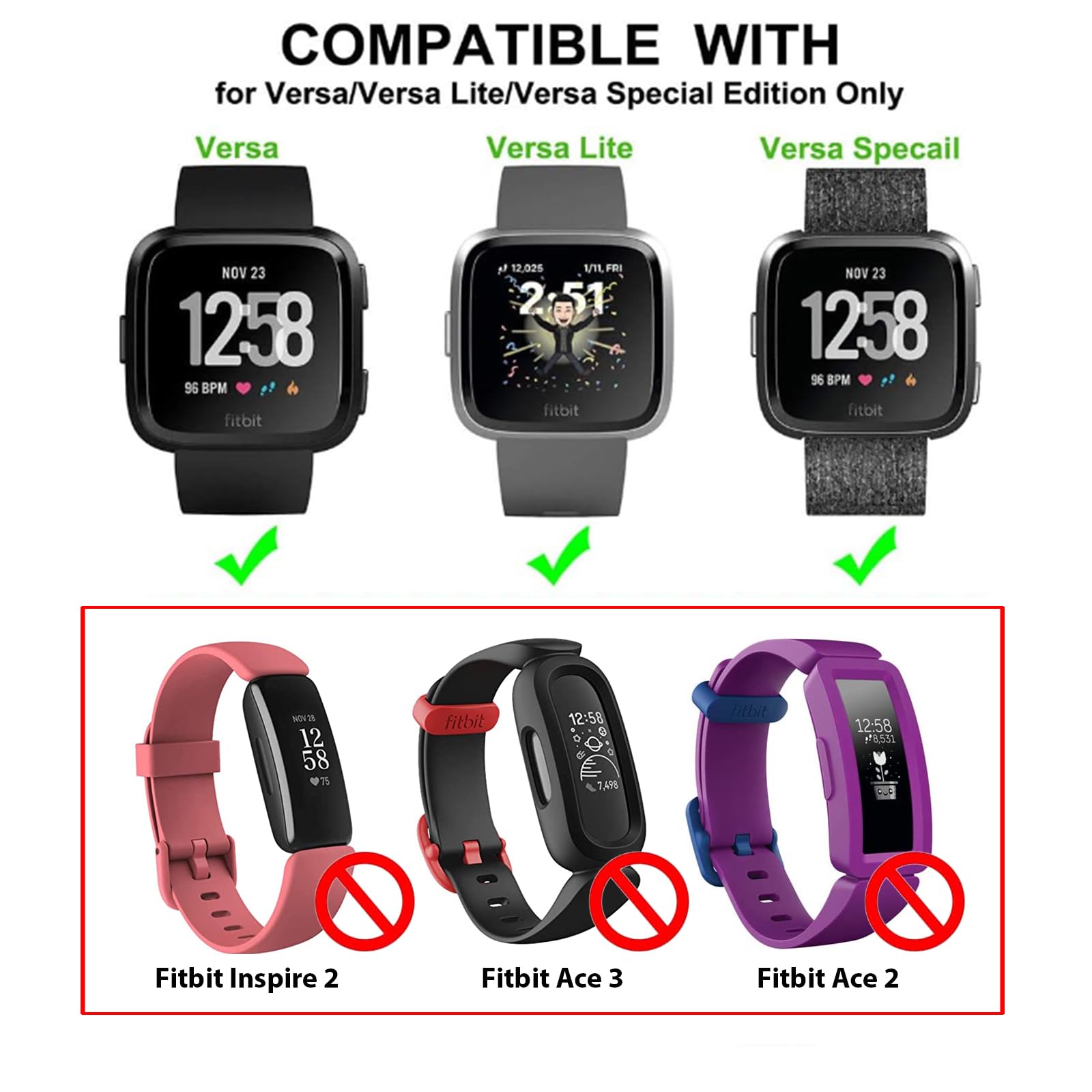 Replacement For Fitbit Versa 1 Charger (Not For Versa 2) Fast Usb Charging Cable Cord For Fitbit Versa Fb504/Versa Lite Fb415/Ve