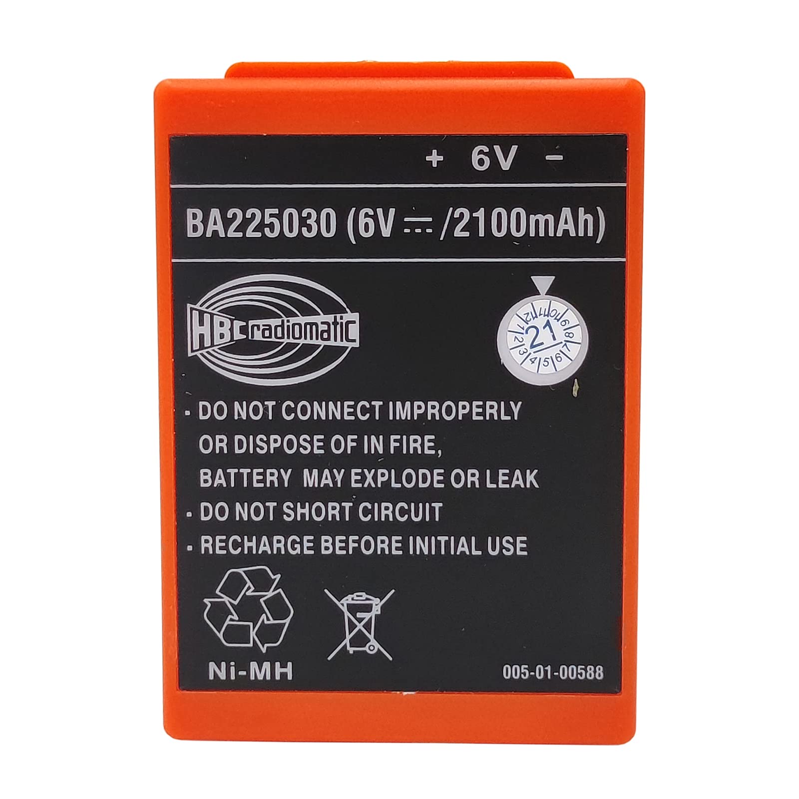 Dcynxc 6V 2100Mah Ba225030 Ni Mh Rechargeable Battery Hbc Radiomatic Battery Ba225030 For Hbc Crane Remote Control Pump Truck Ba