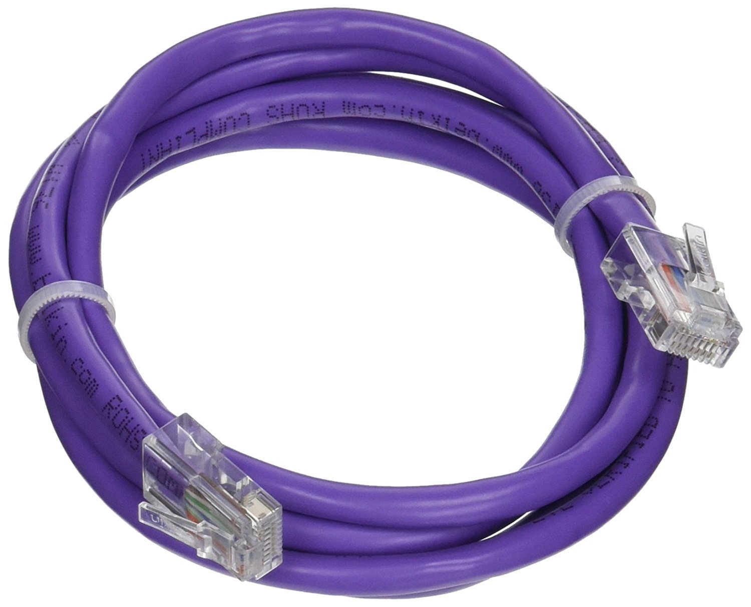 Belkin 6Ft Cat5E Snagless Patch Cable Utp Purple Pvc Jacket 24Awg T568B 50 Micron