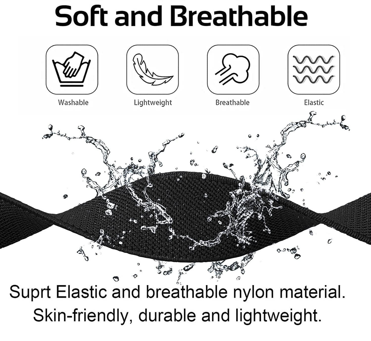 Olytop Elastic Bands For Samsung Galaxy Watch 5/4 Bands 44Mm 40Mm/5 Pro Band, Galaxy Watch 4 Classic Bands 46Mm 42Mm/Active 2 Wo